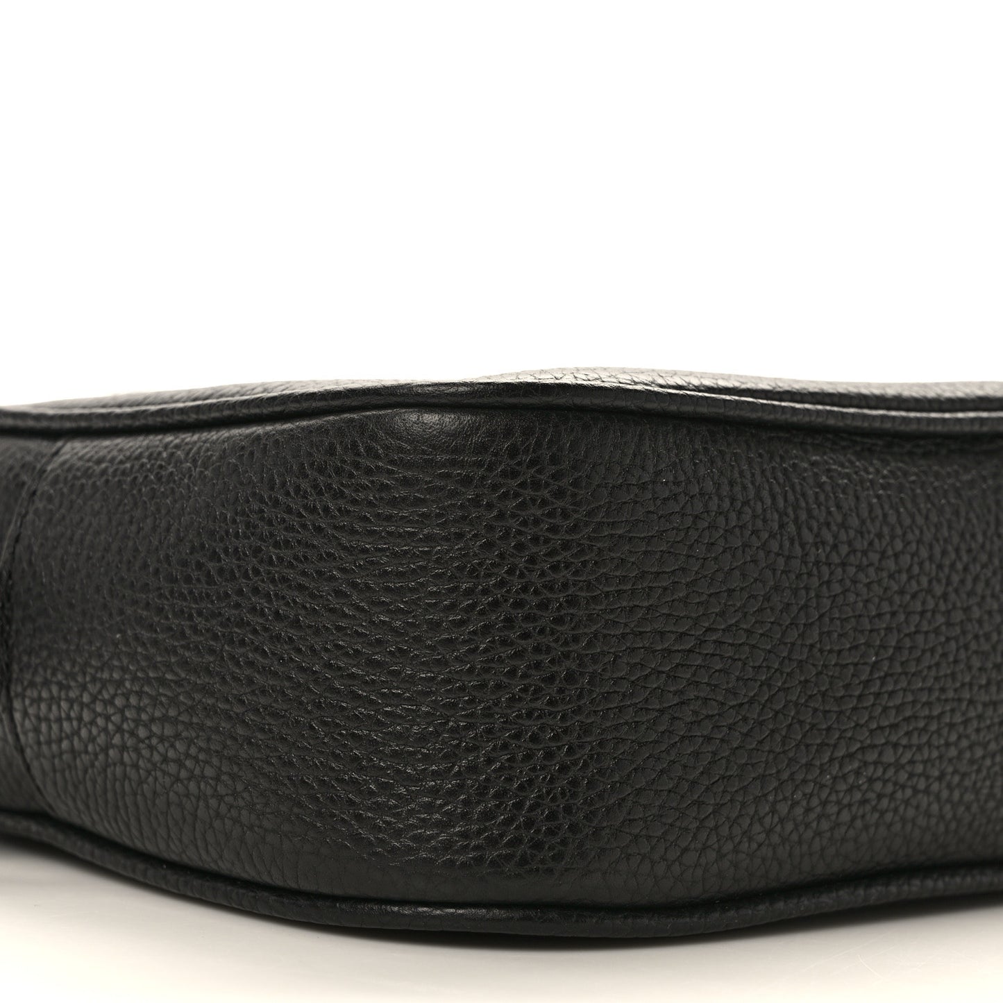 Pebbled Calfskin Small Soho Disco Bag Black