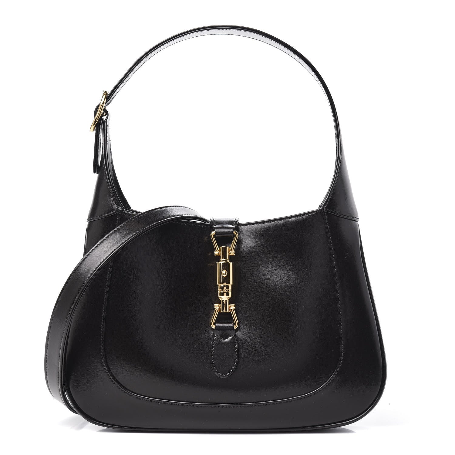 Gucci Boarded Dyana Lux Calfskin Small Jackie 1961 Hobo Black 1 of 11