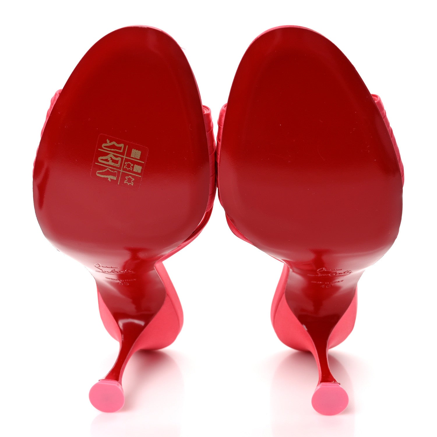 Christian Louboutin Crepe Satin Nicol Is Back 85 Slide Sandals 40 Venus 5 of 8