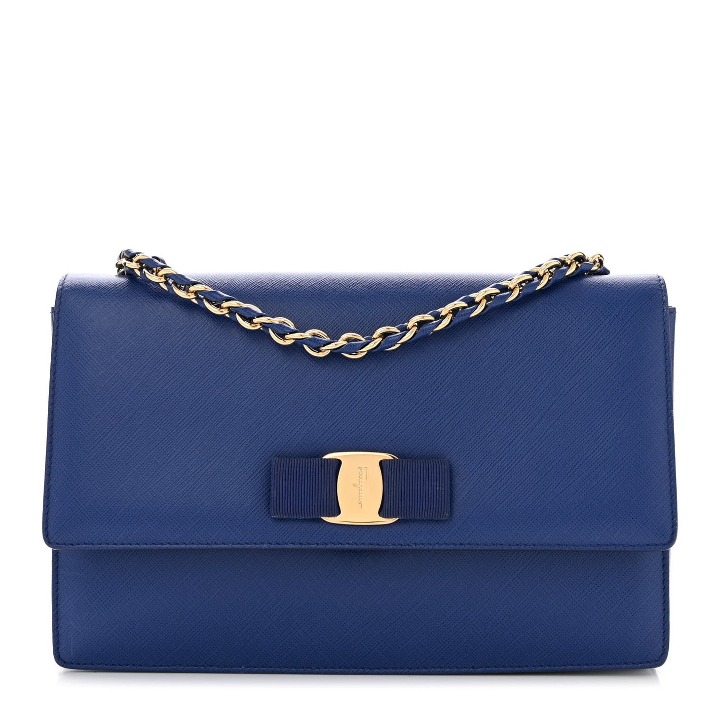 Printed Calfskin Ginny Shoulder Bag Ocean