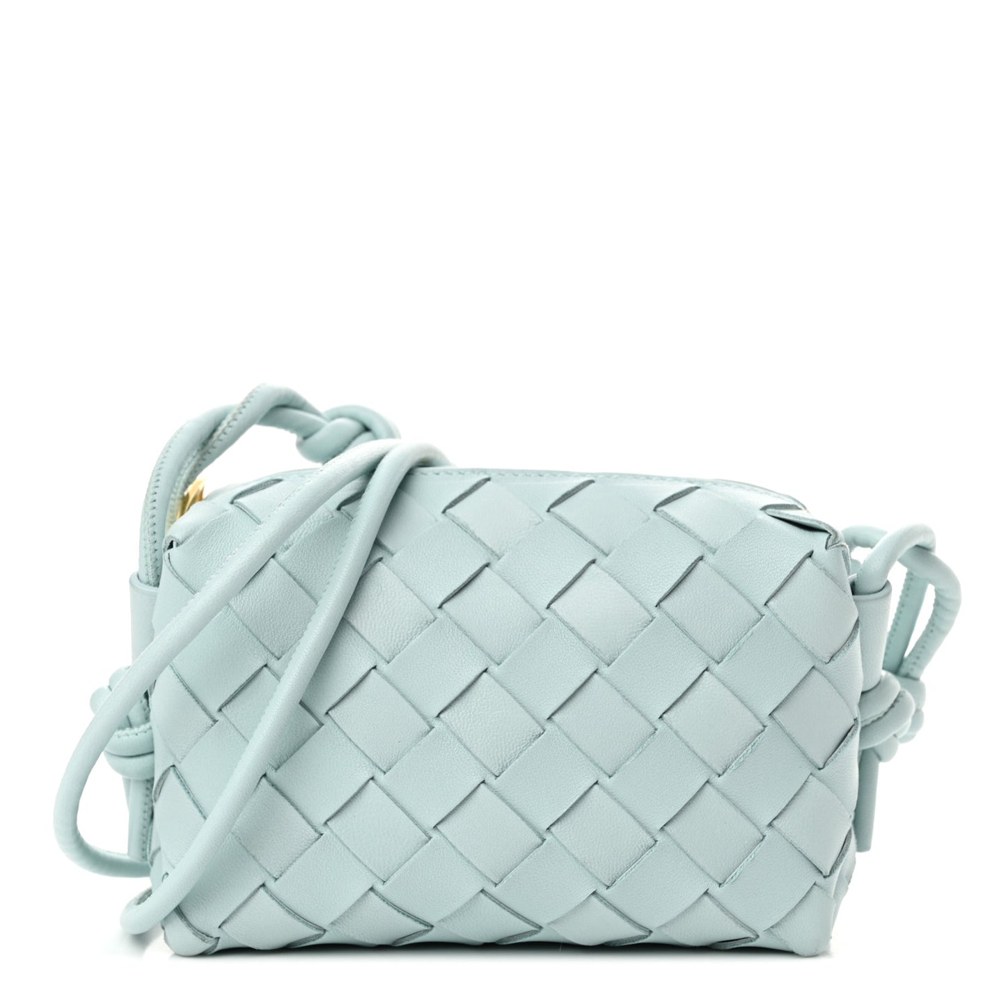 Nappa Intrecciato Candy Loop Camera Bag Light Blue