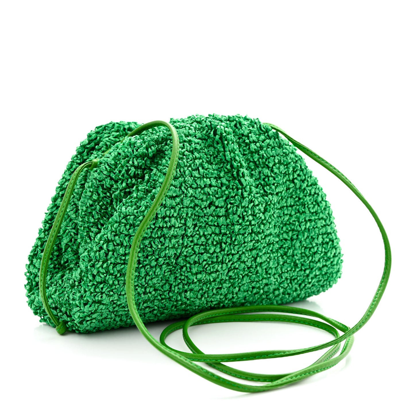 Bouclé Curly Raffia The Mini Pouch Parakeet