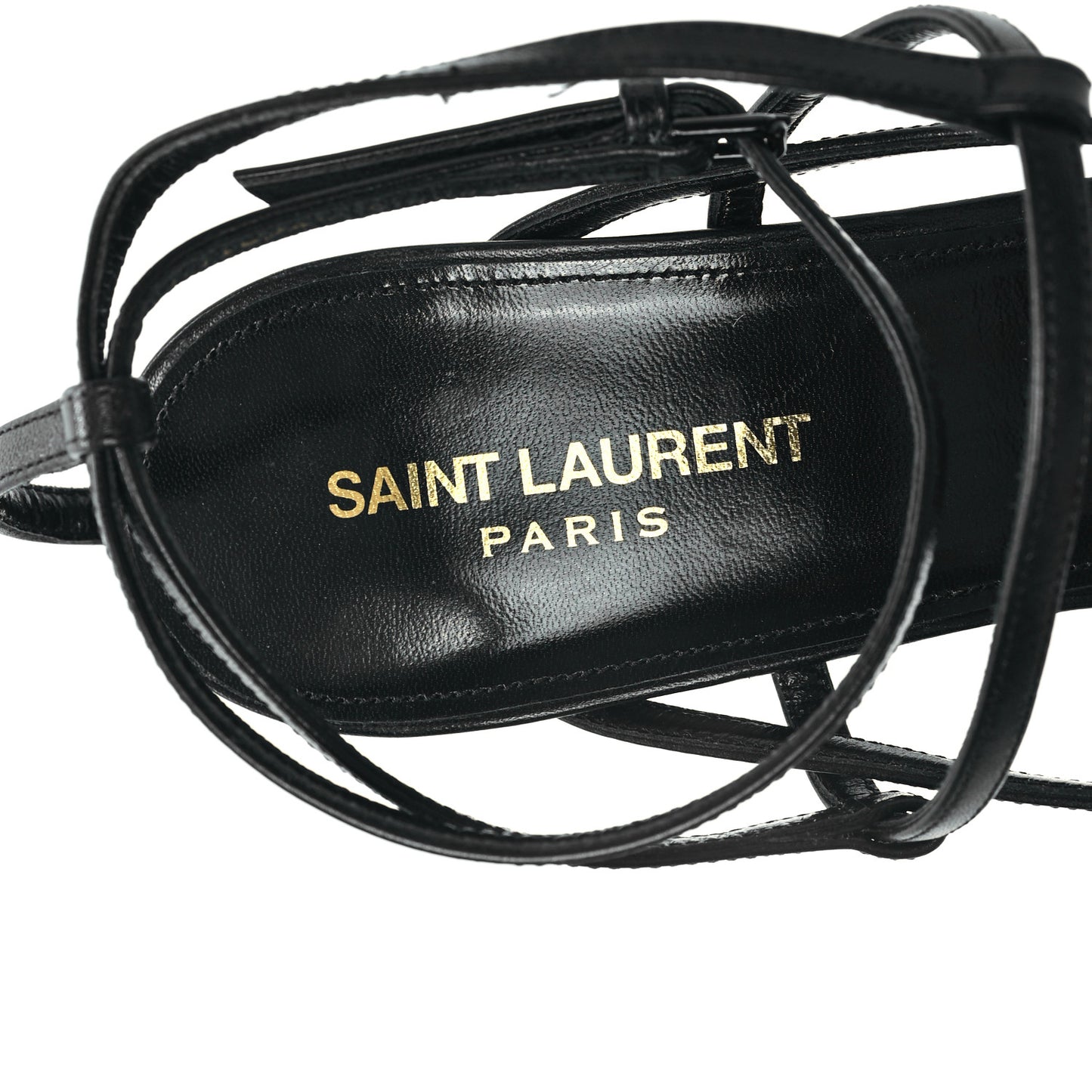 Calfskin Gippy Thong 110 Sandals 40.5 Black