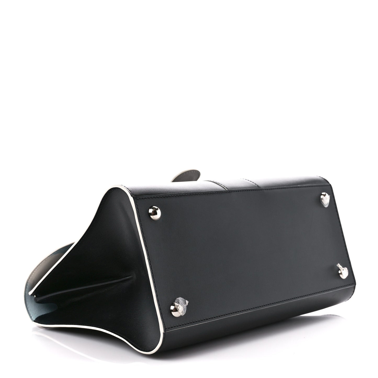 Box Calfskin MM Brillant Clouds Satchel Black Ciel