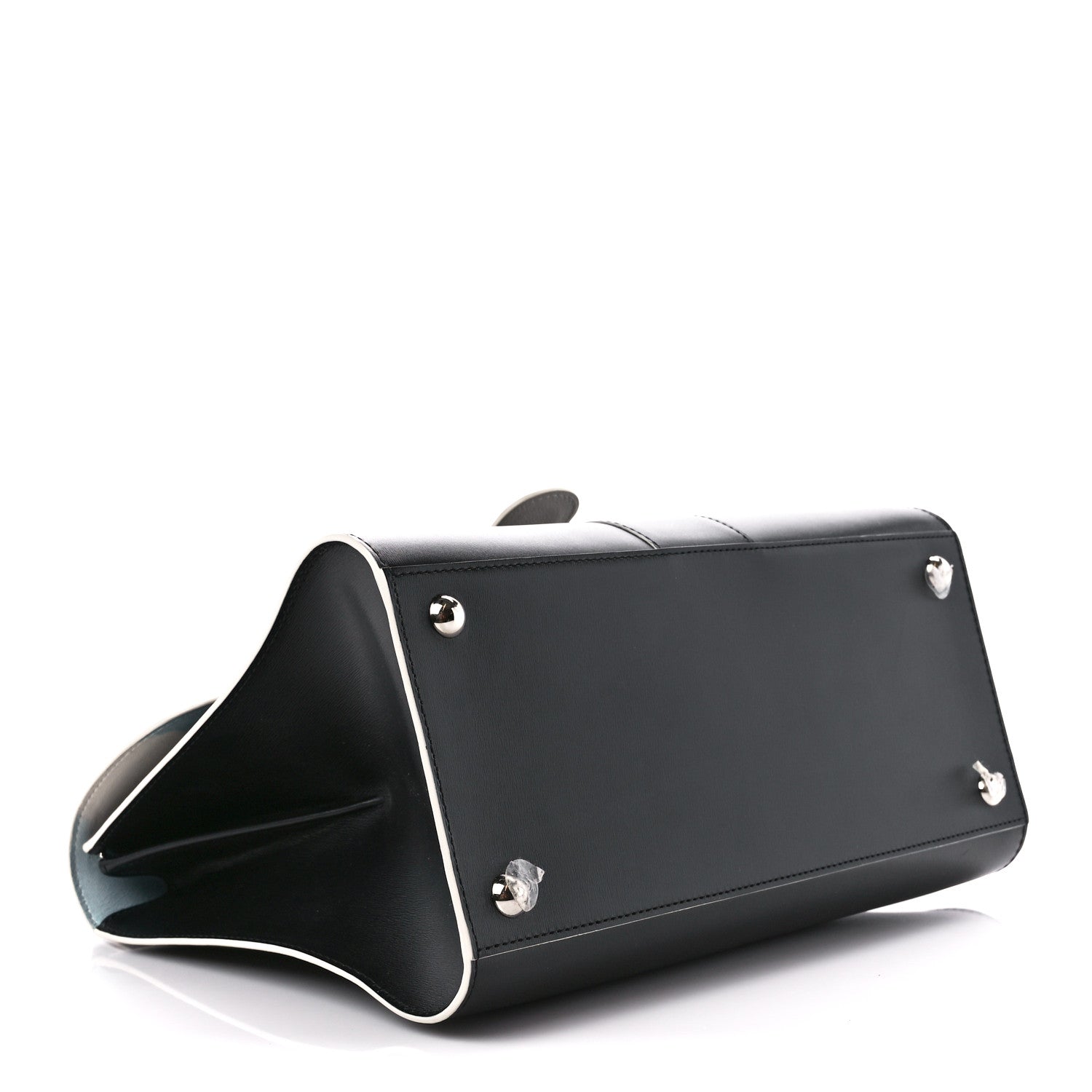 Delvaux Box Calfskin MM Brillant Clouds Satchel Black Ciel 4 of 14