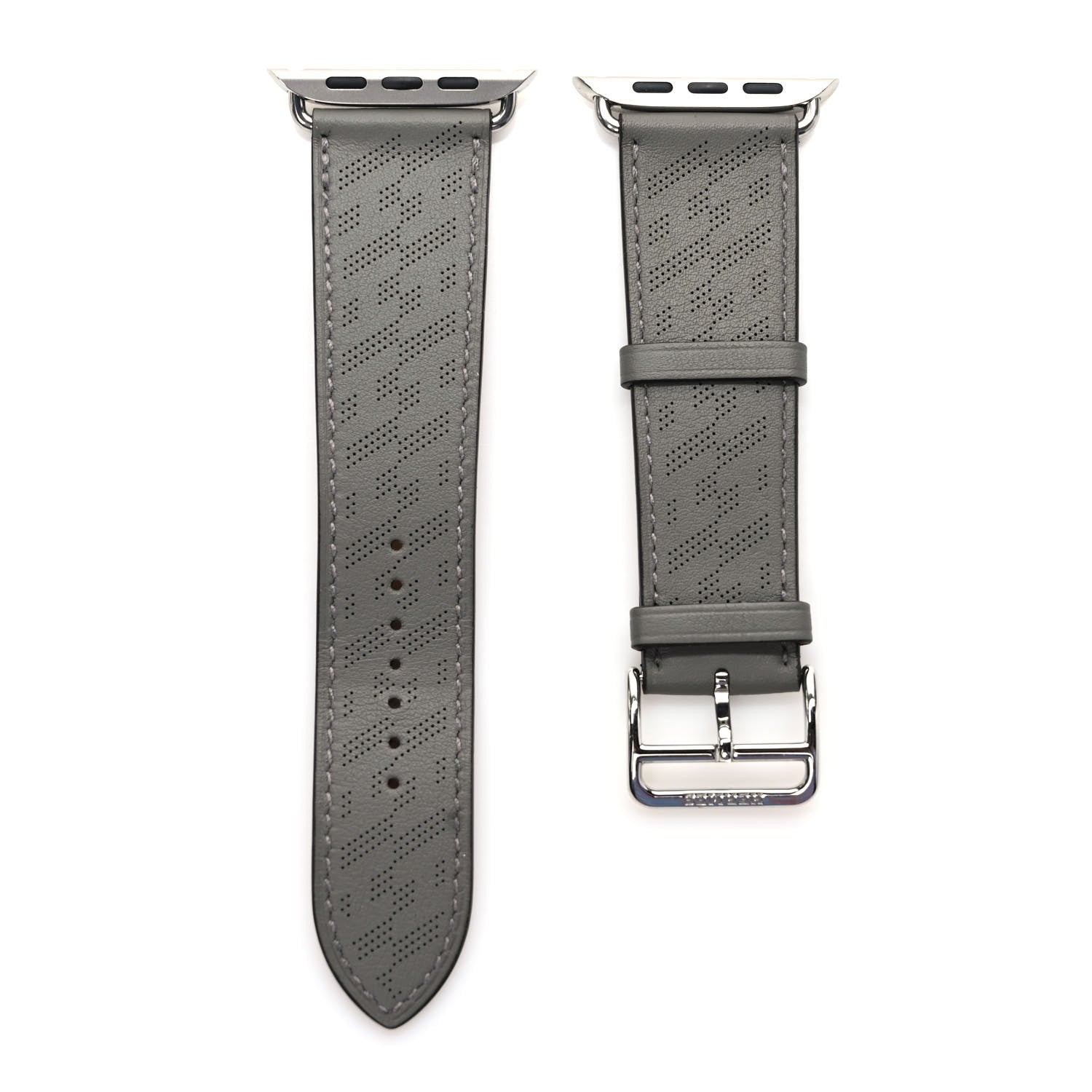【最終値下げ】Apple Watch Hermes ディアゴナル グリメイヤ Hermes Swift 42mm H Diagonal Apple Watch Single Tour Band Gris
