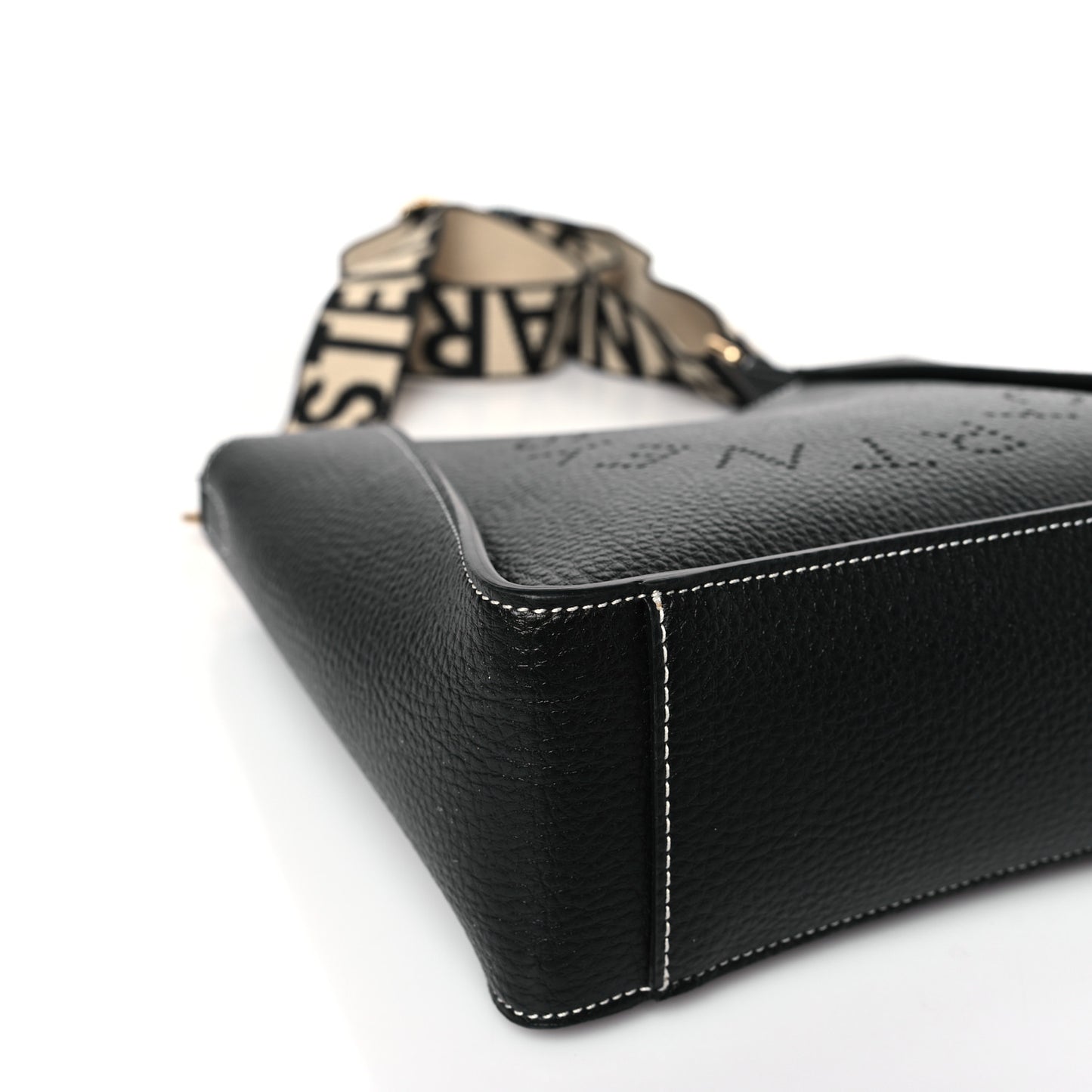 Eco Alter Nappa Perforated Logo Mini Crossbody Black