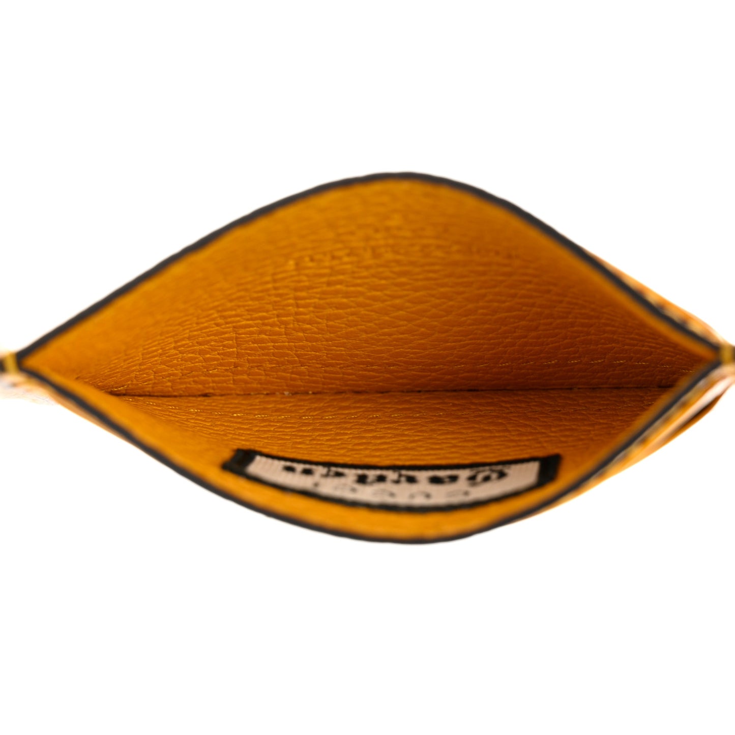 Calfskin Garden Bat Card Holder Yellow