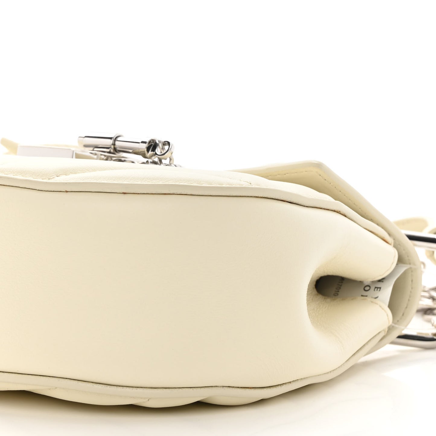 Calfskin Quilted Mini Drew Bijou Shoulder Bag Natural White