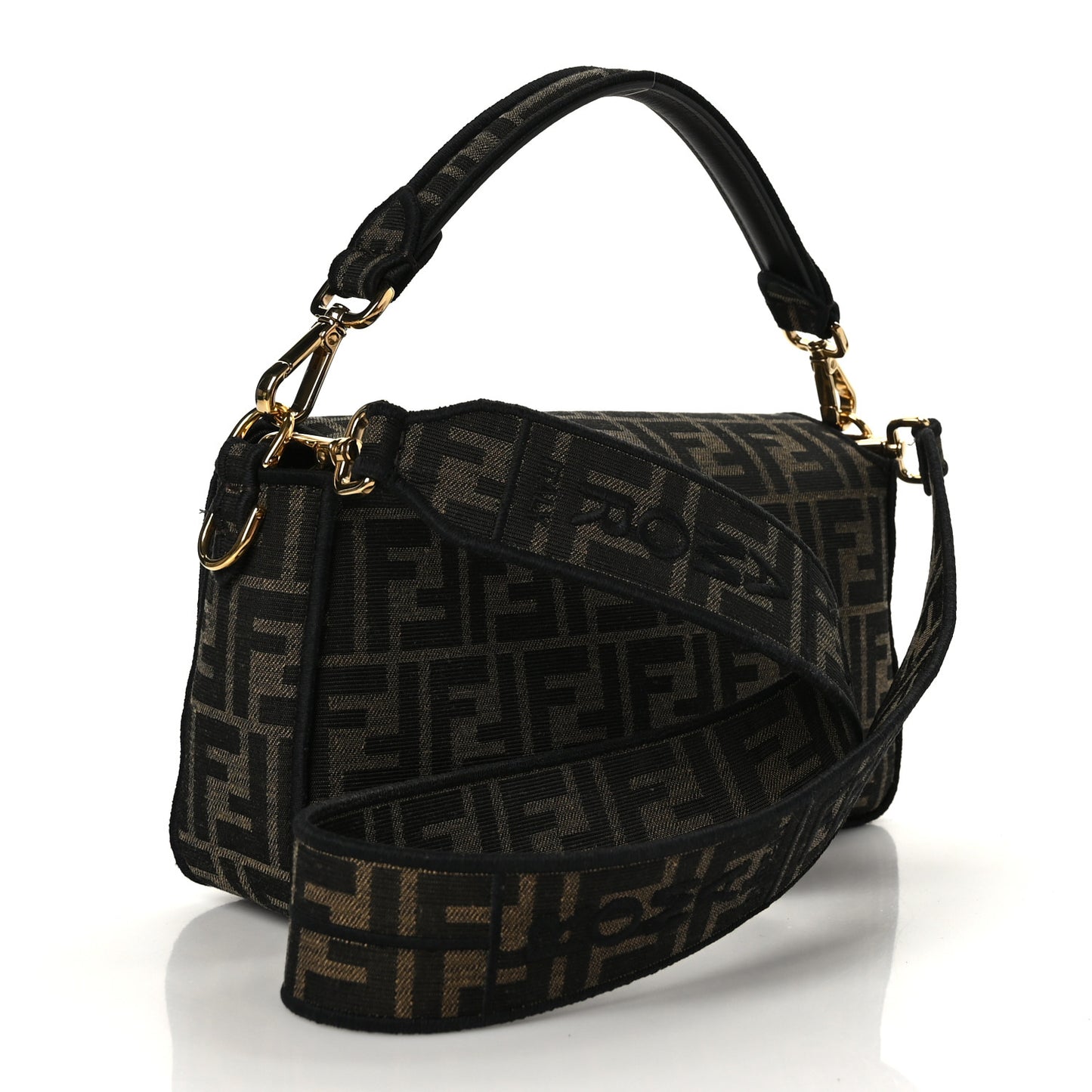 Fabric Jacquard FF 1974 Medium Baguette Tobacco Moro Black
