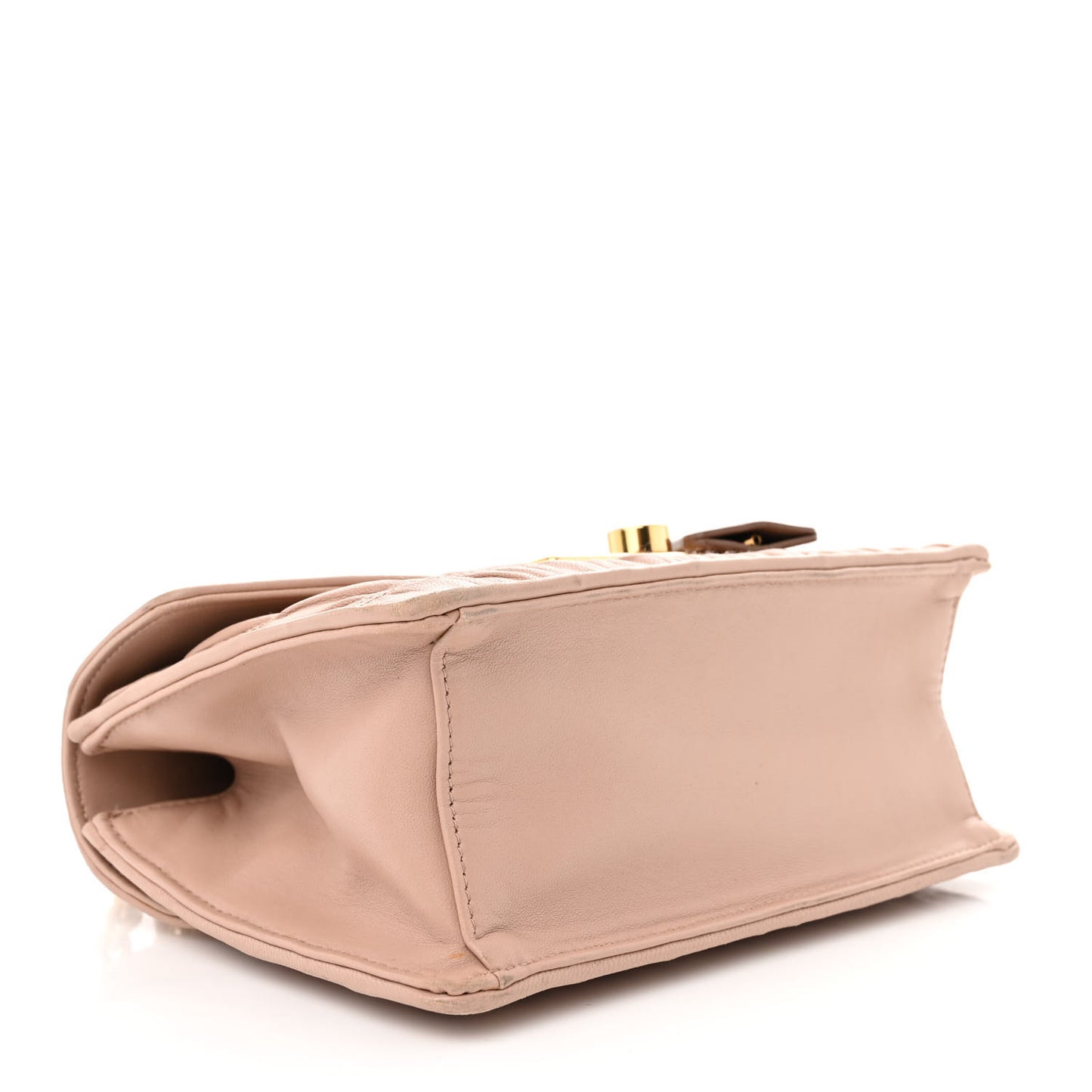Nappa Gaufre Sound Flap Crossbody Shoulder Bag Cipria