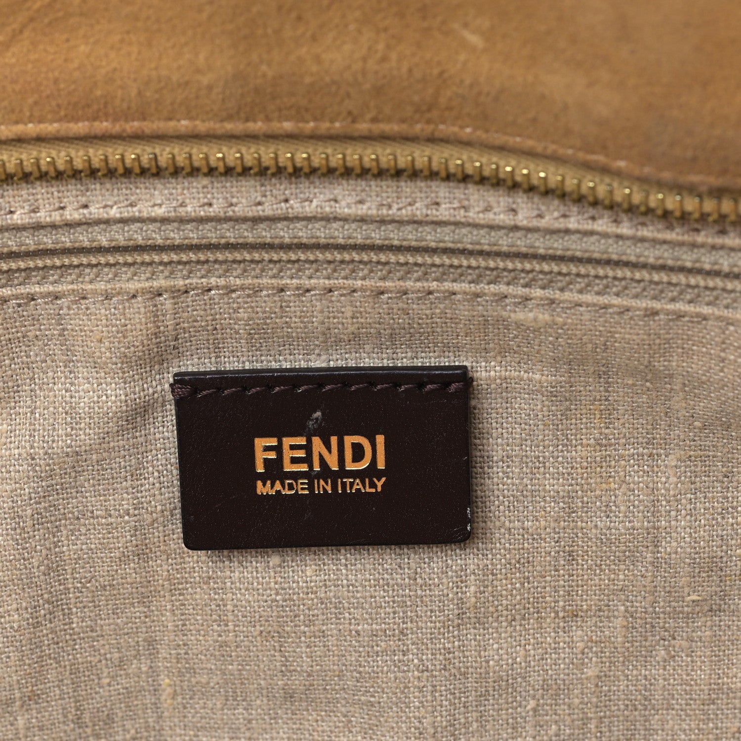 Fendi Pequin Cuoio Vegetale Medium Roll Tote Tobacco Rosso Blue 6 of 9