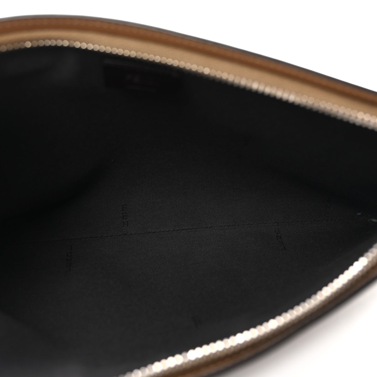 Vitello King Jacquard FF 1974 Medium Flat Pouch Tobacco Moro Sand