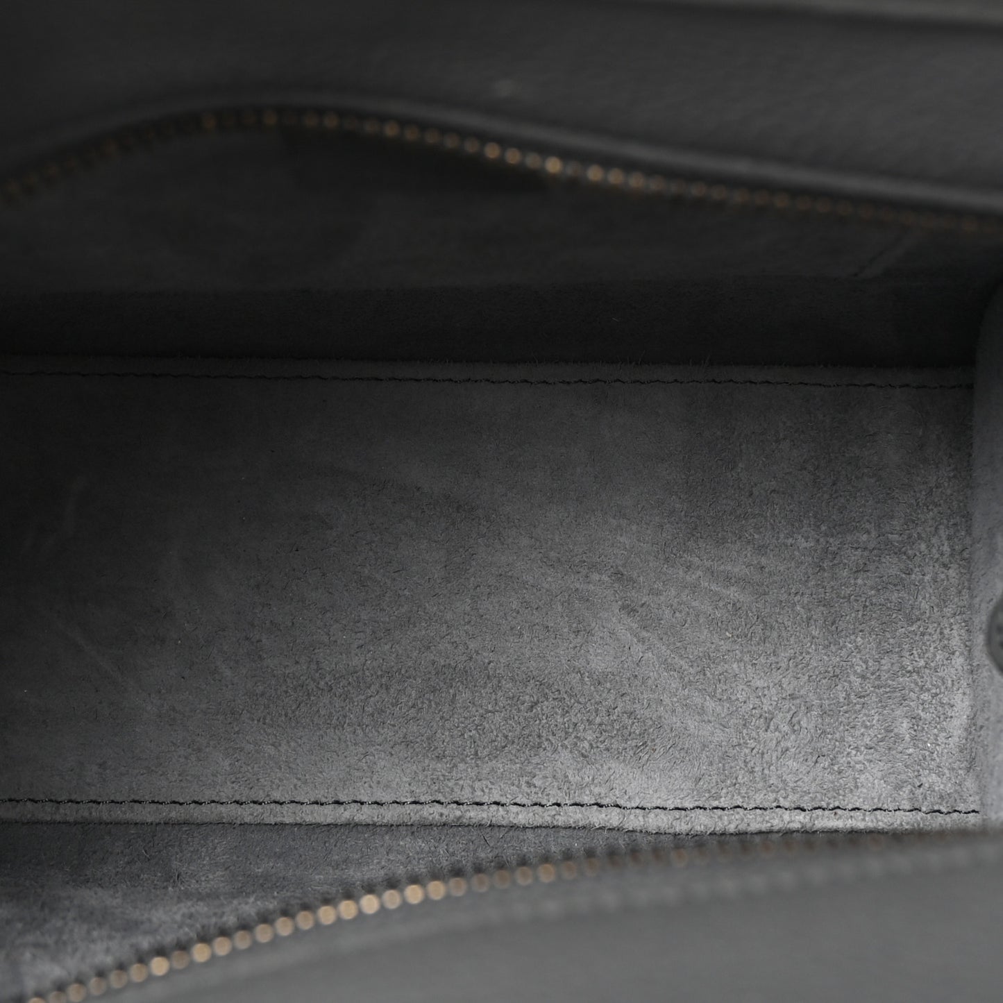 Baby Drummed Calfskin Nano Luggage Kohl