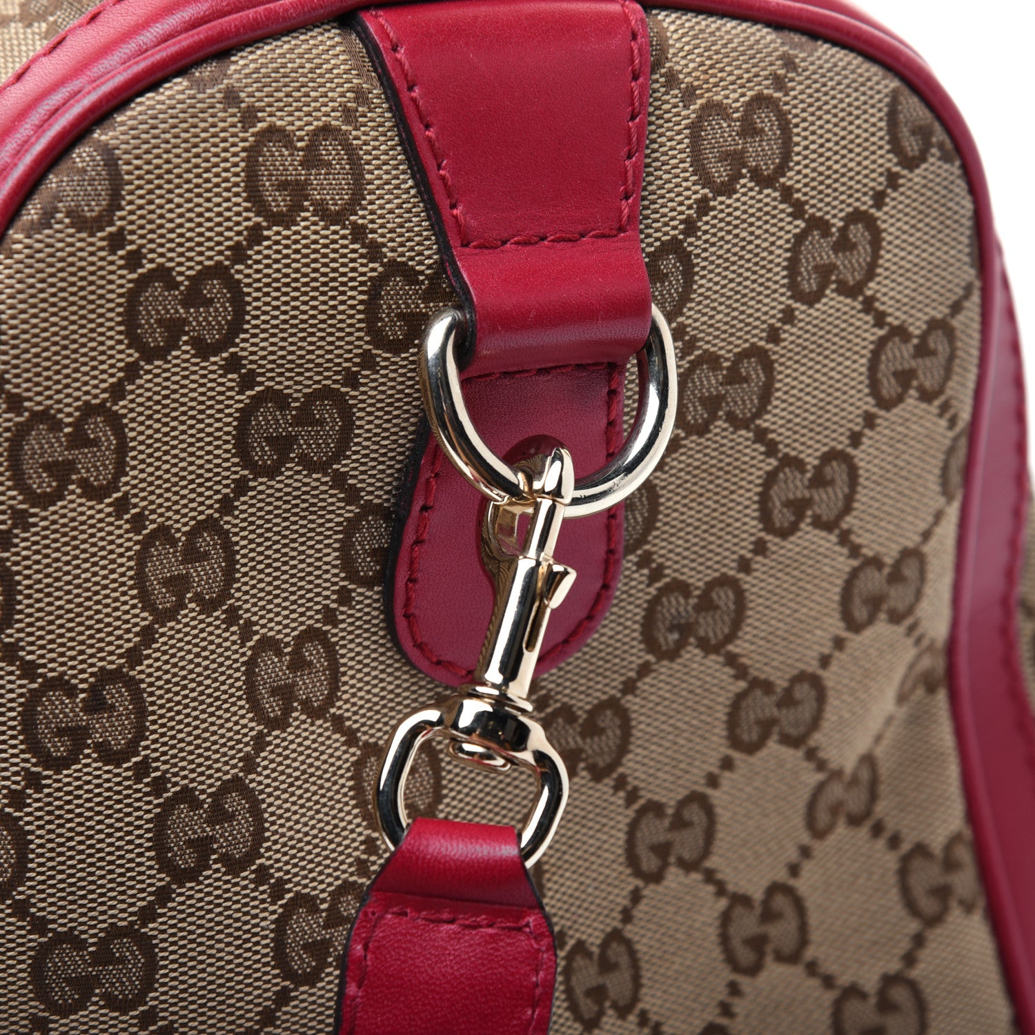 Gucci Monogram Medium Joy Boston Hibiscus Red 35 of 39