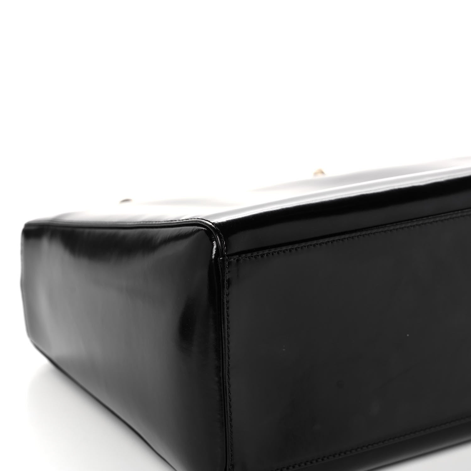 Christian Dior Glazed Calfskin Medium Lady Dior Black 11 of 18