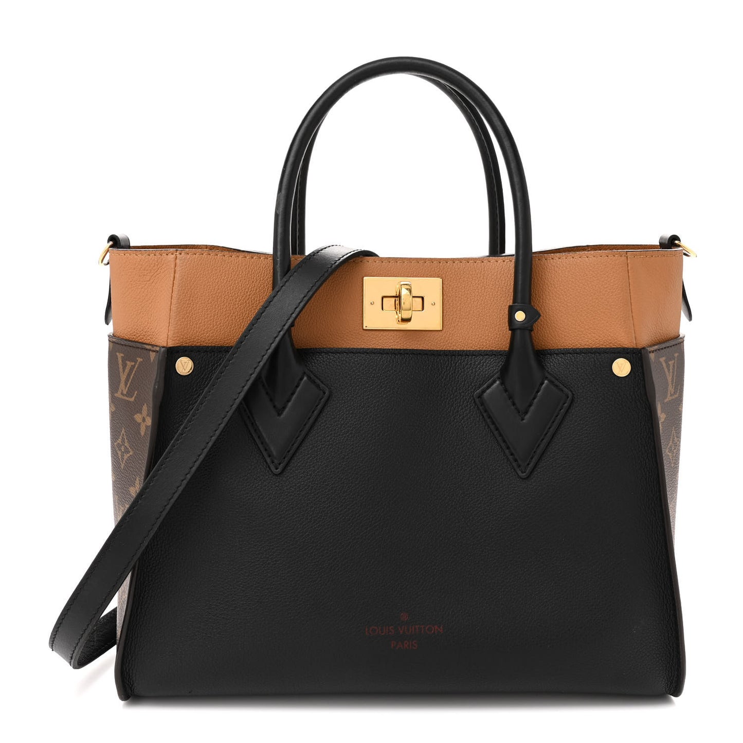 Calfskin Monogram On My Side Black