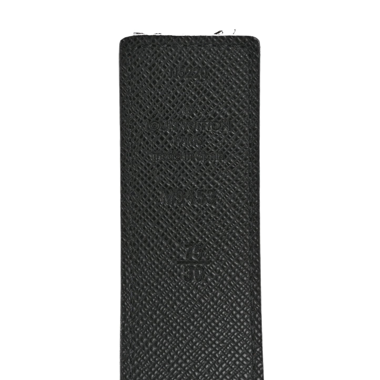 Calfskin Monogram 30mm LV Initiales Reversible Belt 75 30 Black