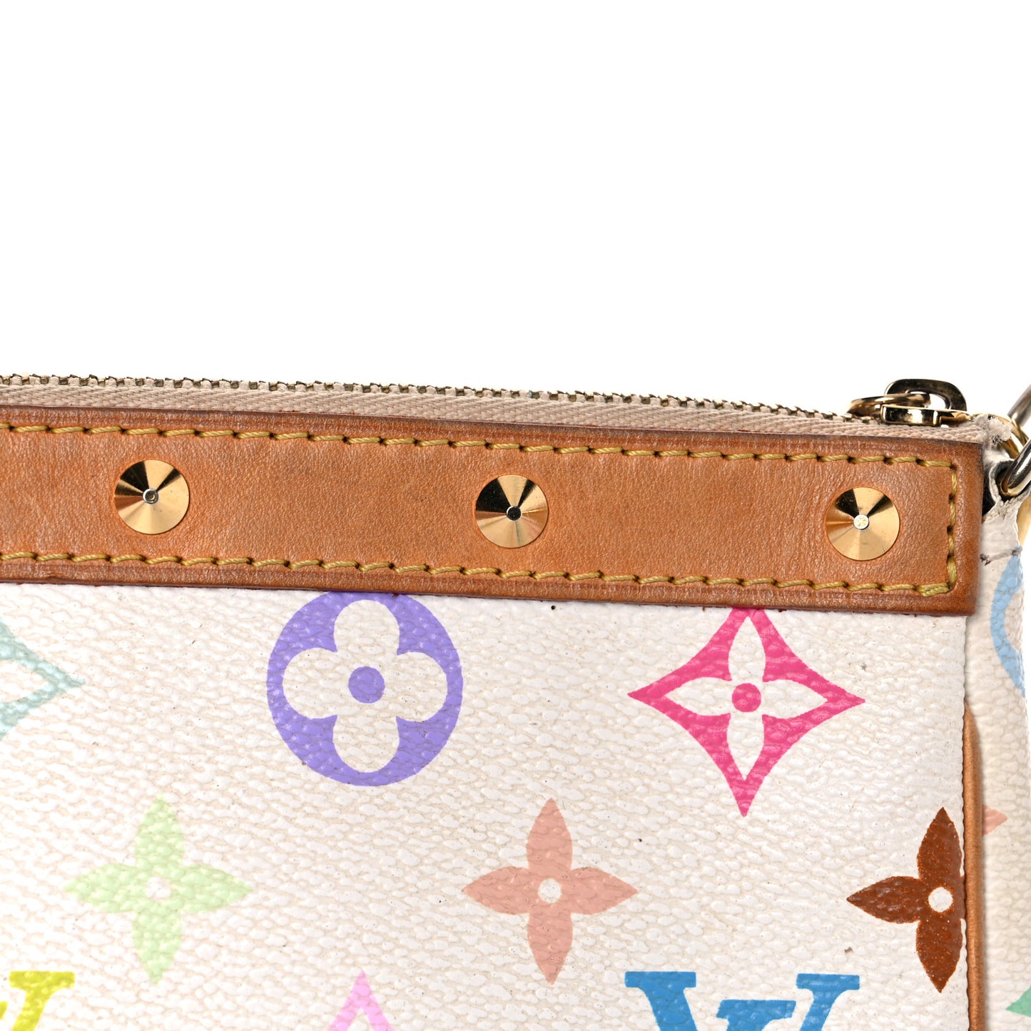Monogram Multicolor Pochette Accessories White