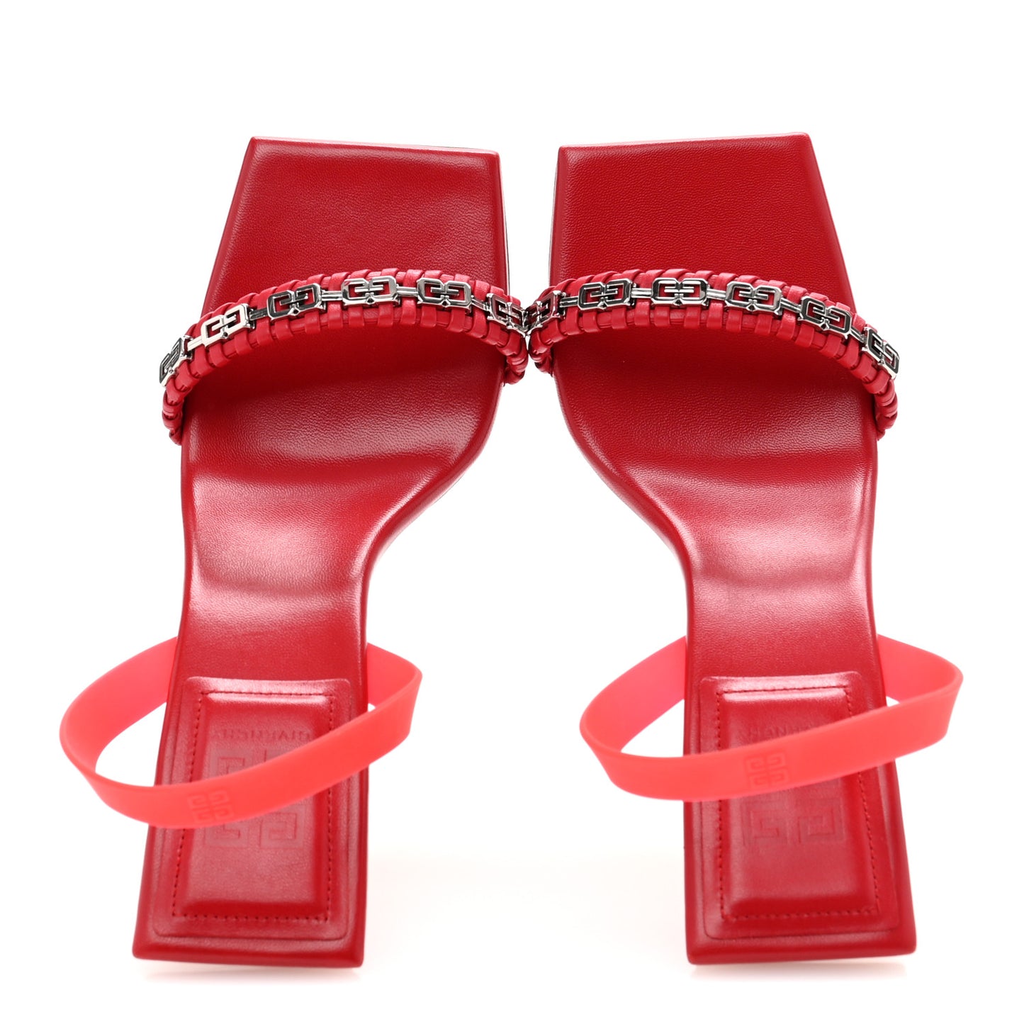 Nappa Polyurethane G Woven Slingback 90mm Sandals 41 Dark Red