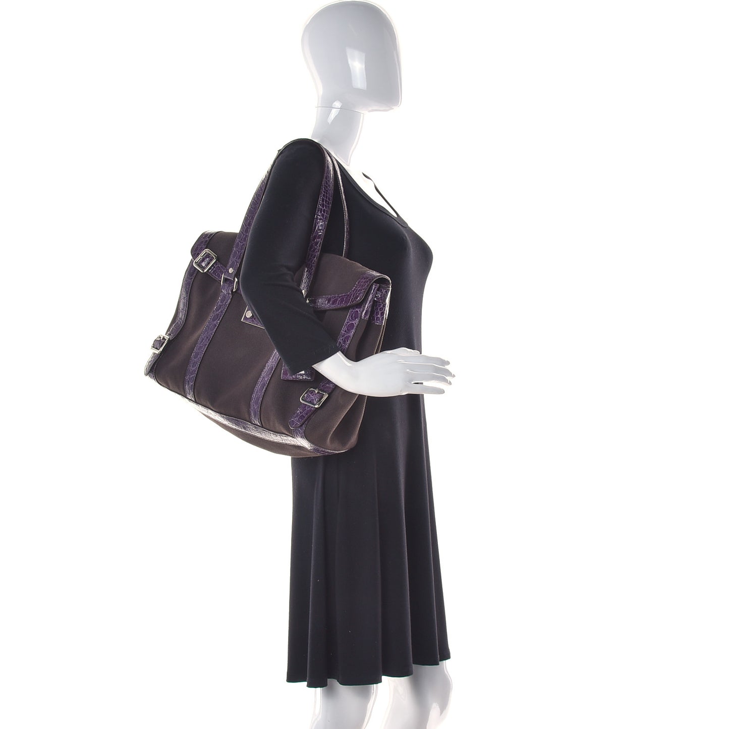 Canapa Cocco Sacca Shoulder Bag Ebano Malva