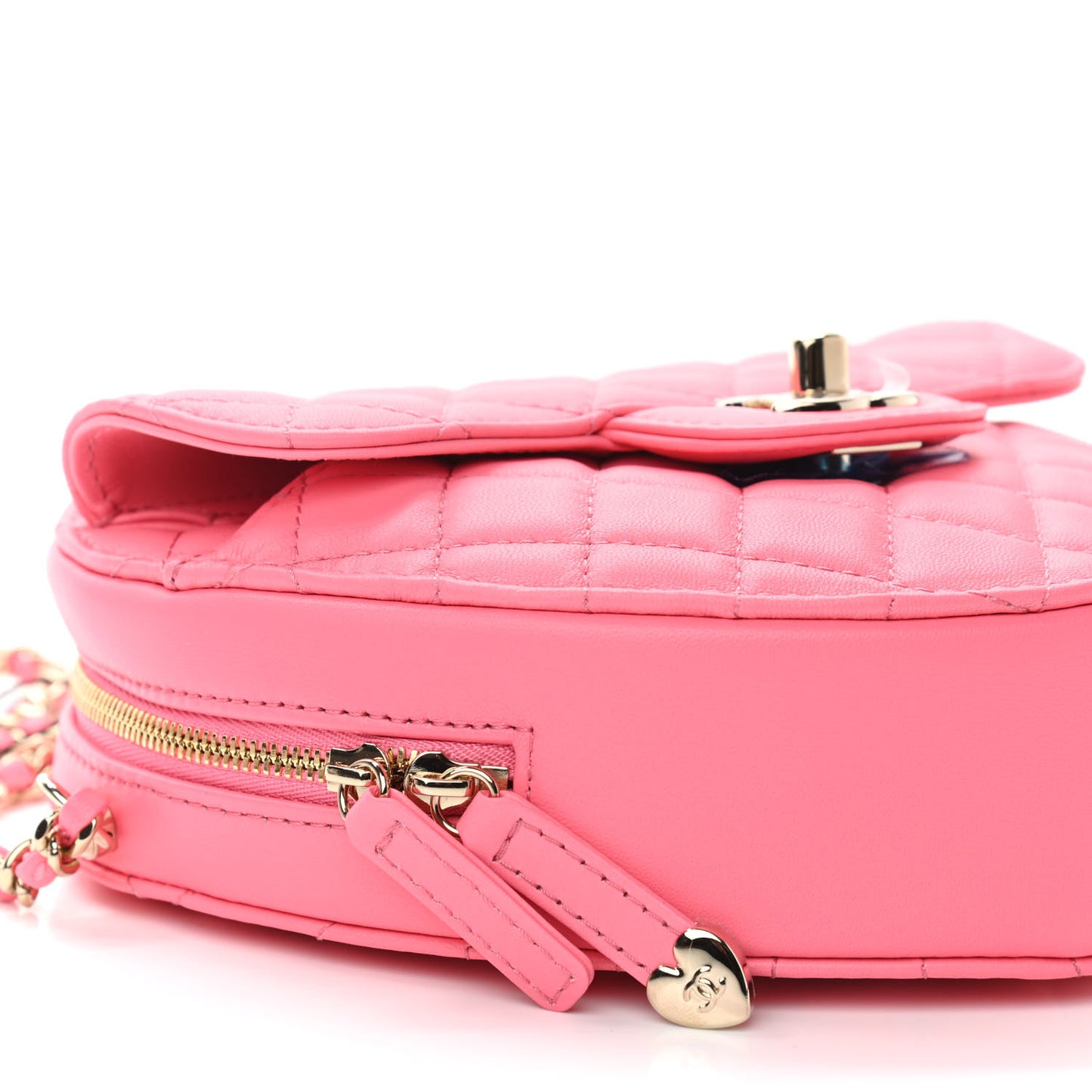 Lambskin Quilted CC In Love Heart Bag Pink
