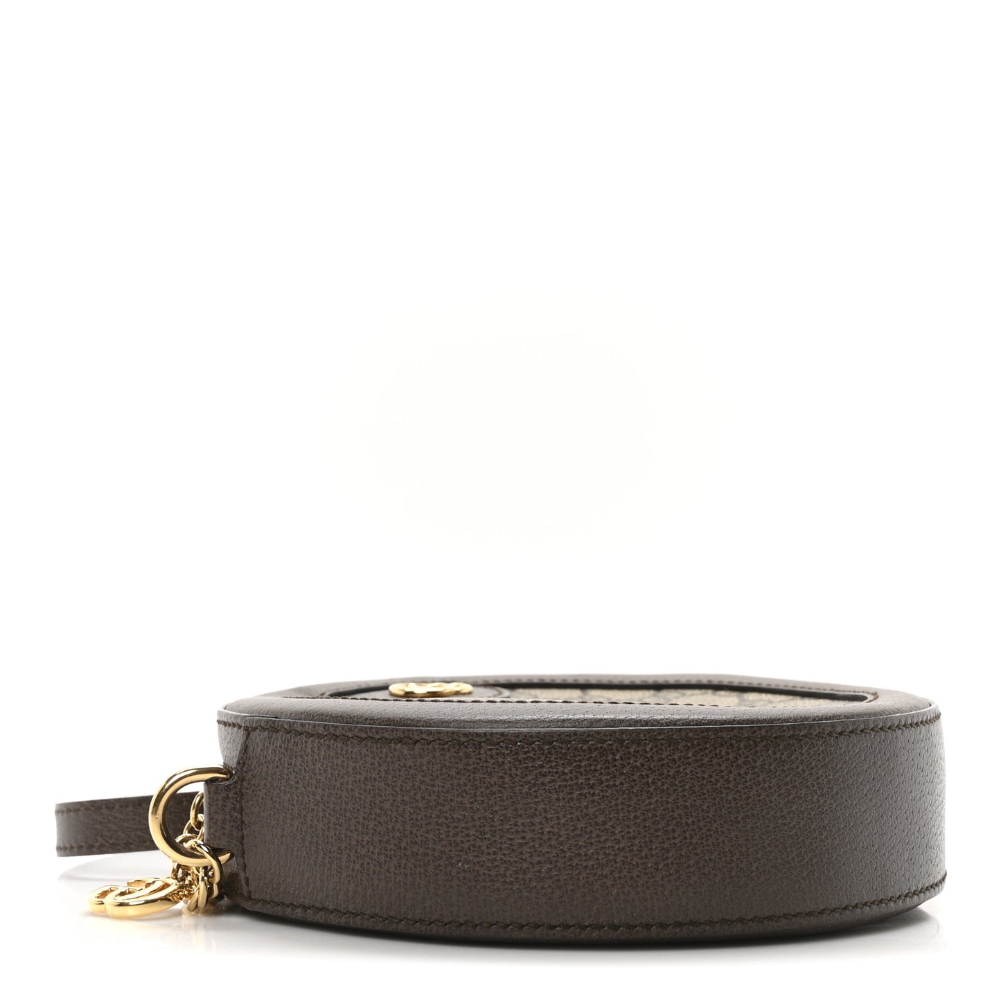 GG Supreme Monogram Web Mini Ophidia Round Shoulder Bag Brown
