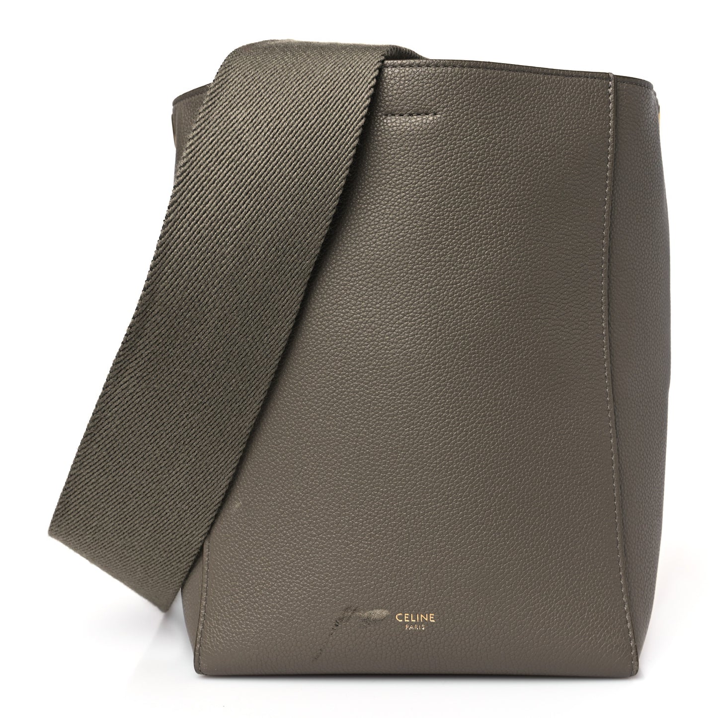 Soft Grained Calfskin Small Sangle Bucket Bag Taupe