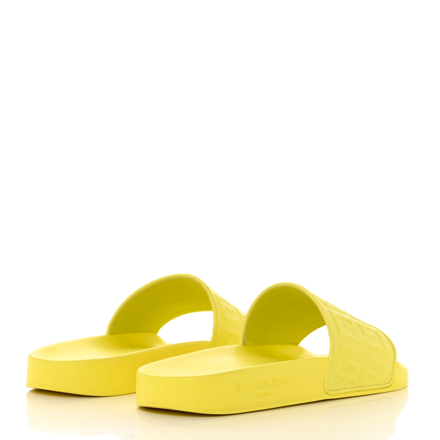 Rubber Logo 4G Pool Slide Sandals 38 Fluo Yellow