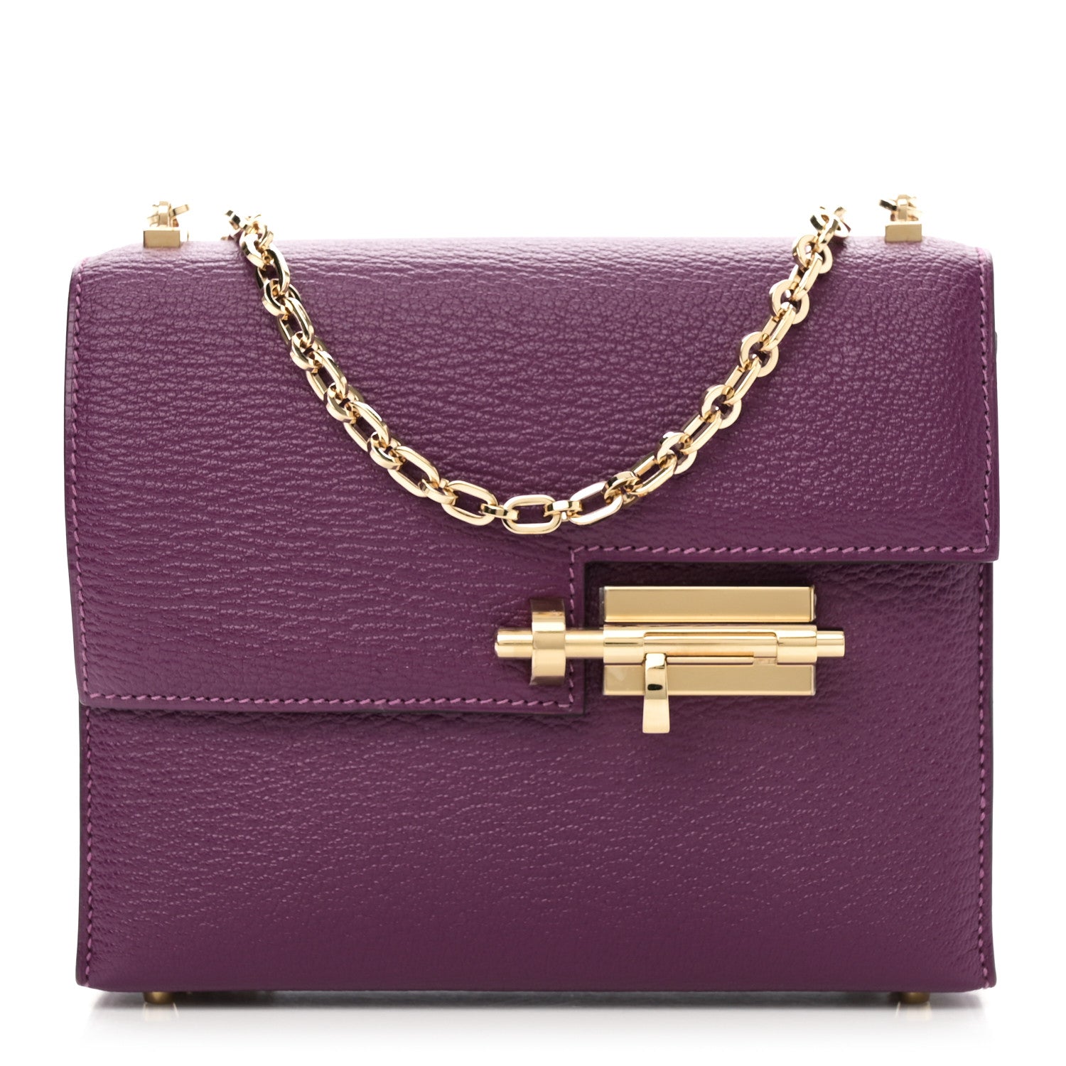 Hermes Chevre Mysore Mini Verrou Chaine Bag Anemone 1738025