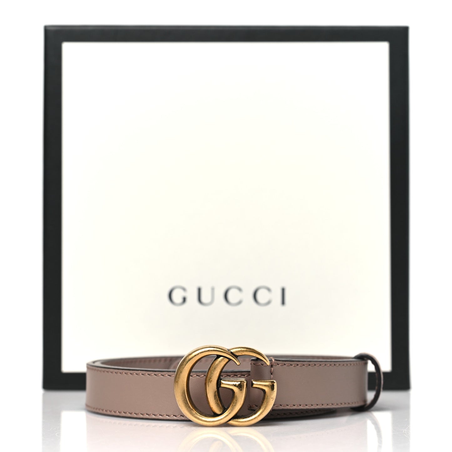 Calfskin Double G 20mm Belt 75 30 Porcelain Rose