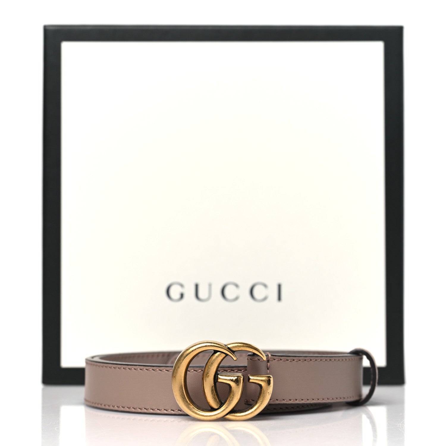 Gucci Calfskin Double G 20mm Belt 75 30 Porcelain Rose 6 of 6