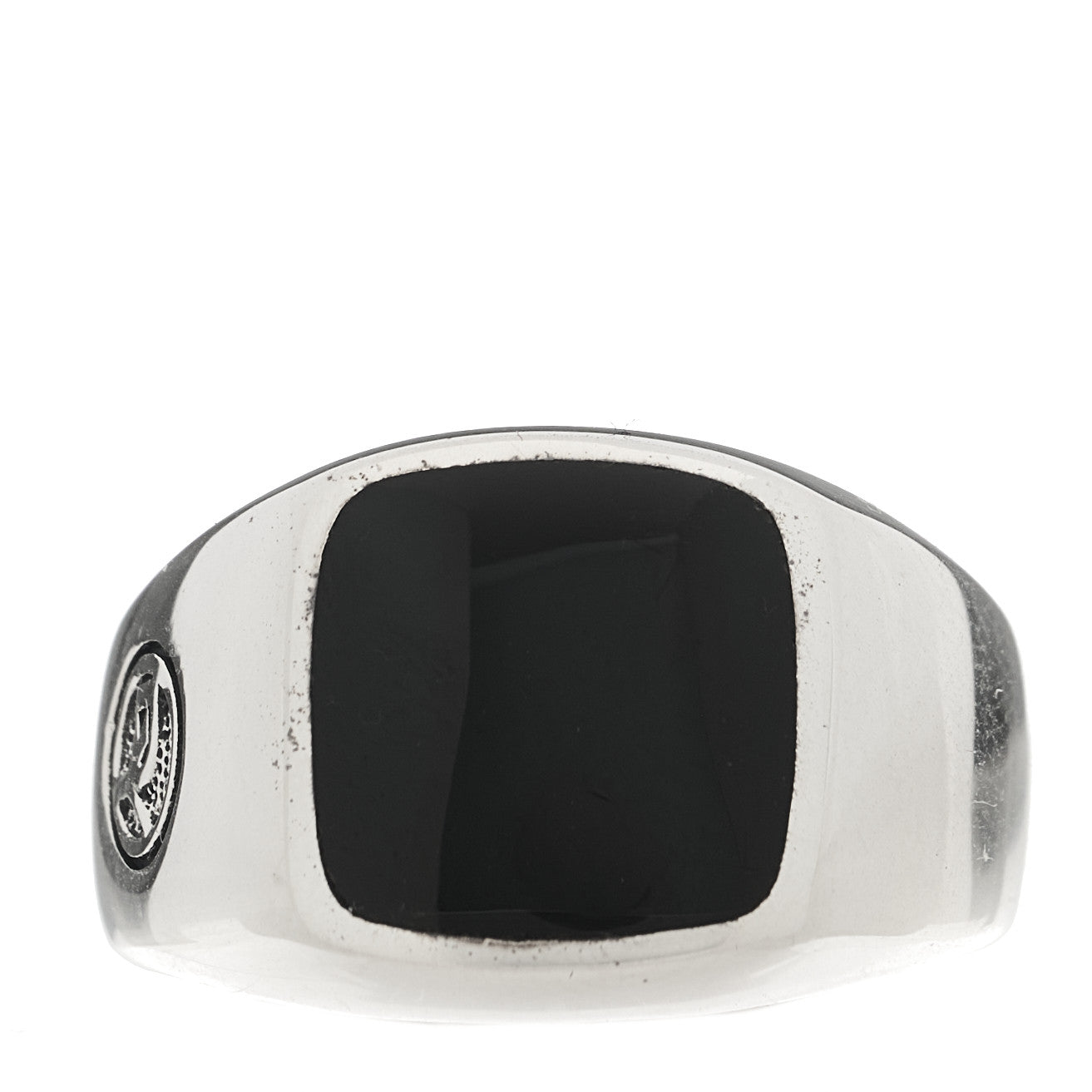David Yurman Sterling Silver Onyx Exotic Stone Signet Ring 60 9 1 of 5