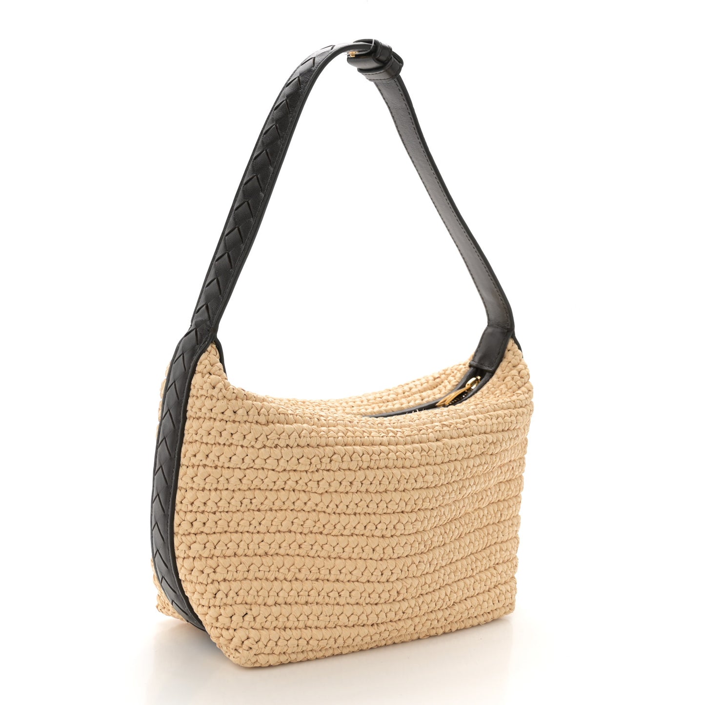 Raffia Woven Nappa Intrecciato Mini Wallace Natural Fondant