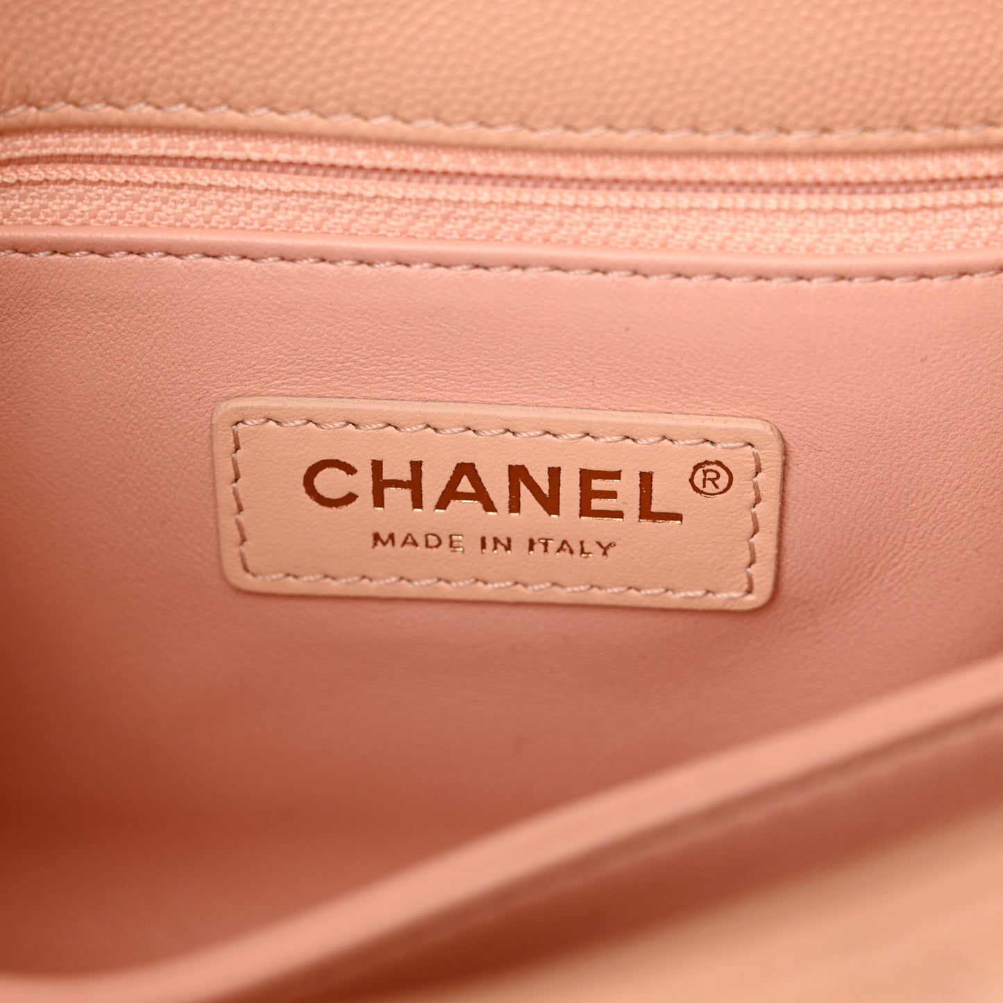 Caviar Quilted Mini Coco Handle Flap Light Pink