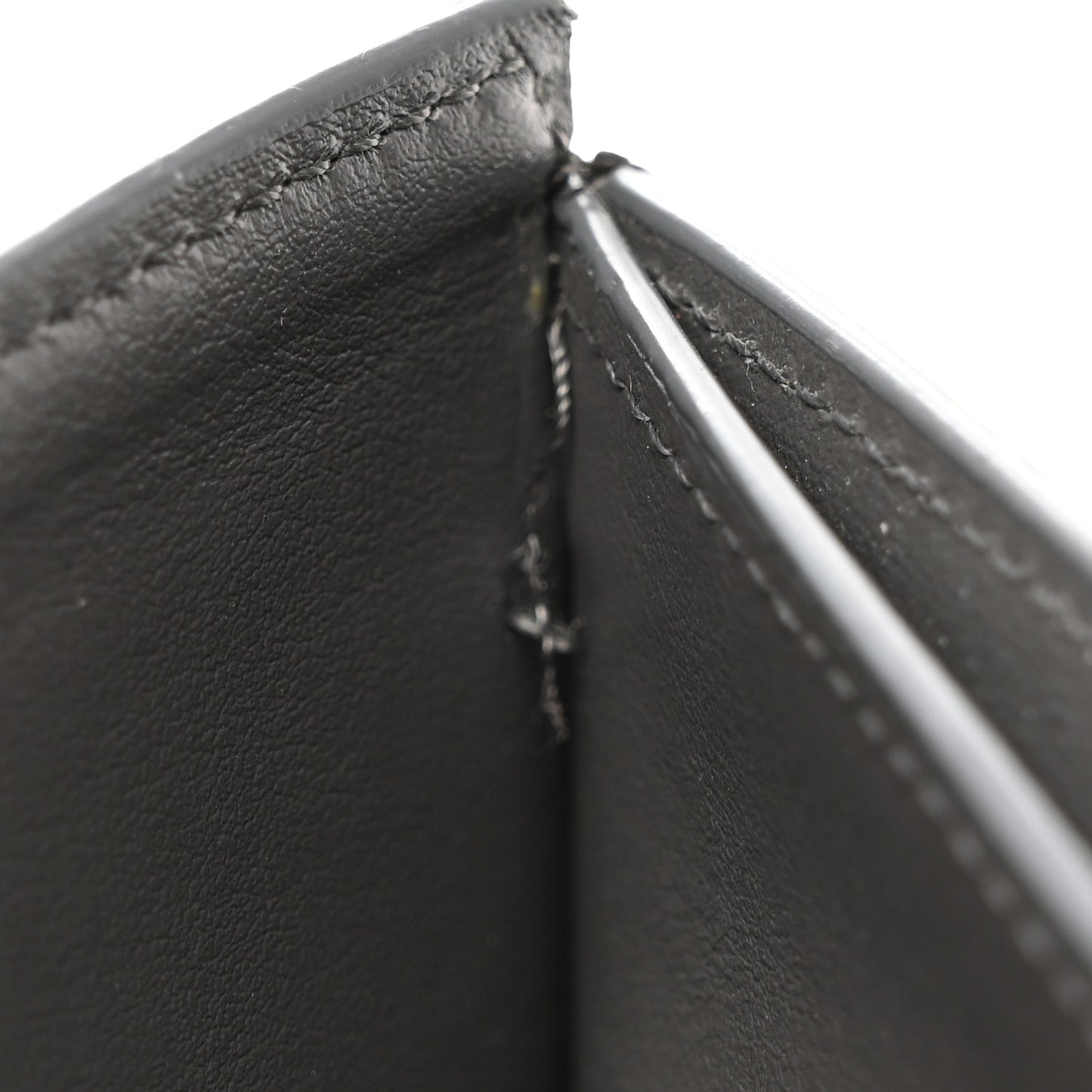 Grained Calfskin Medium Multifunction Strap Wallet Grey Vintage Pink