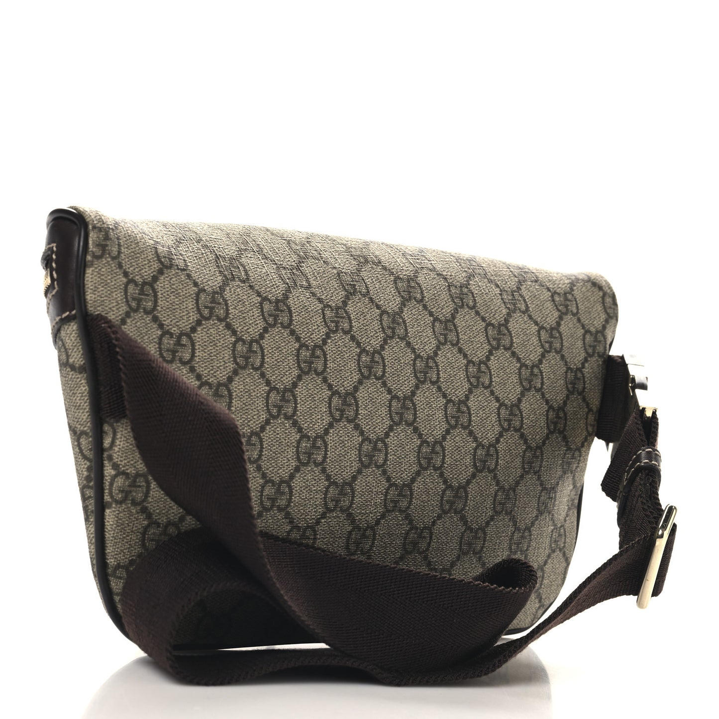 GG Supreme Monogram Belt Bag Dark Brown