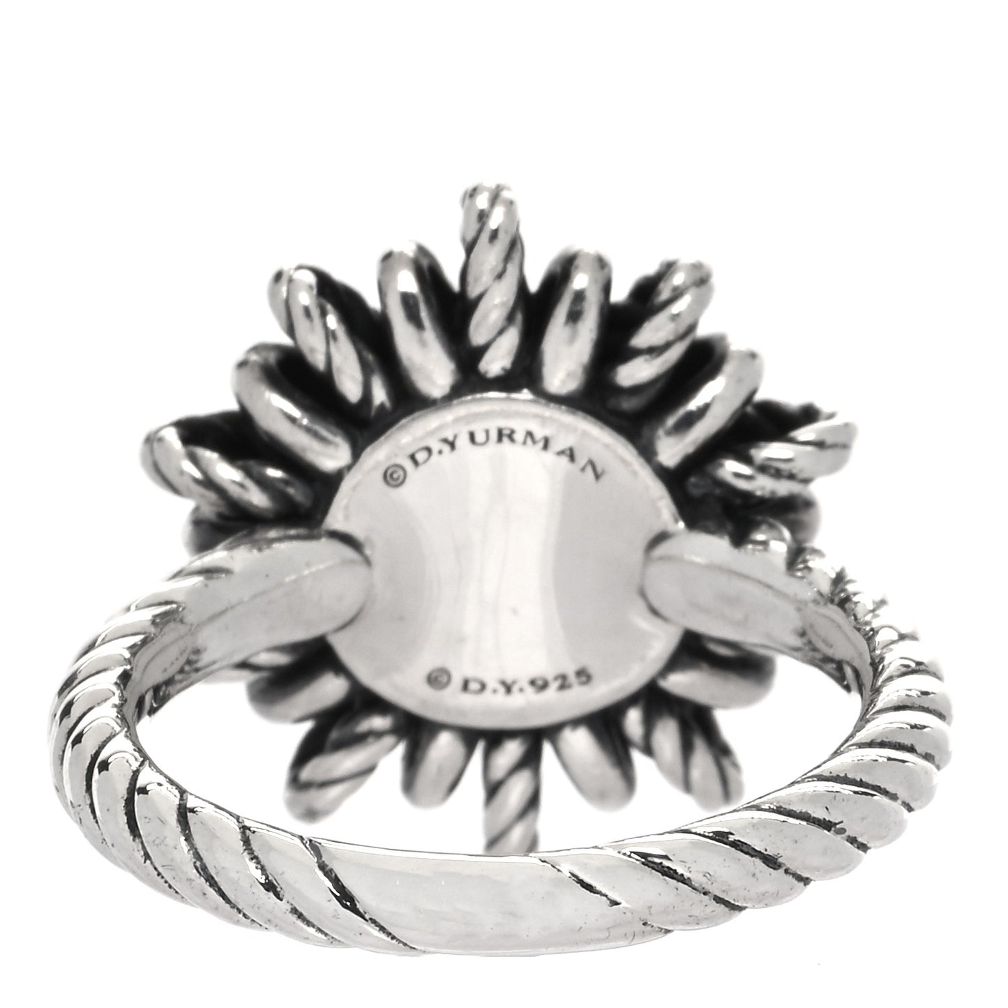 Sterling Silver Pearl 19mm Starburst Ring 54 7