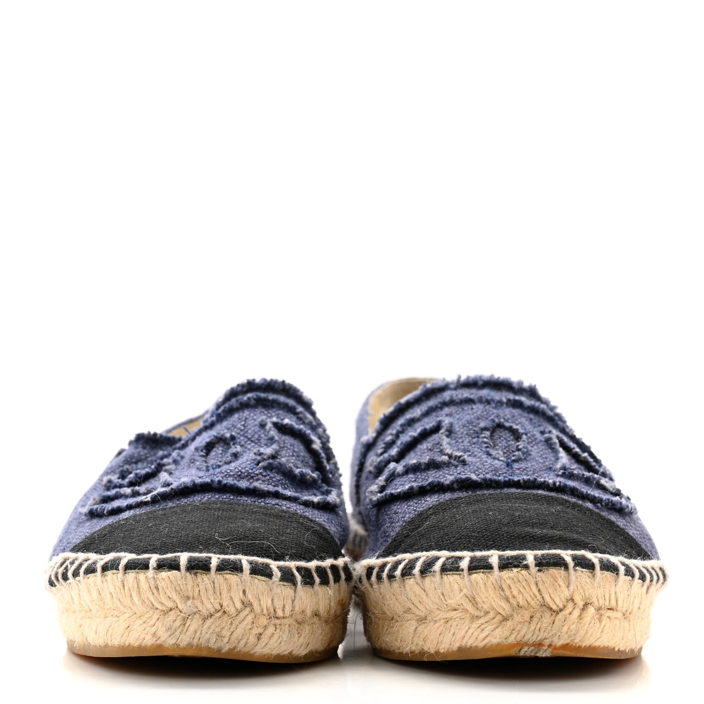 Denim Toile CC Espadrilles 37 Navy Black