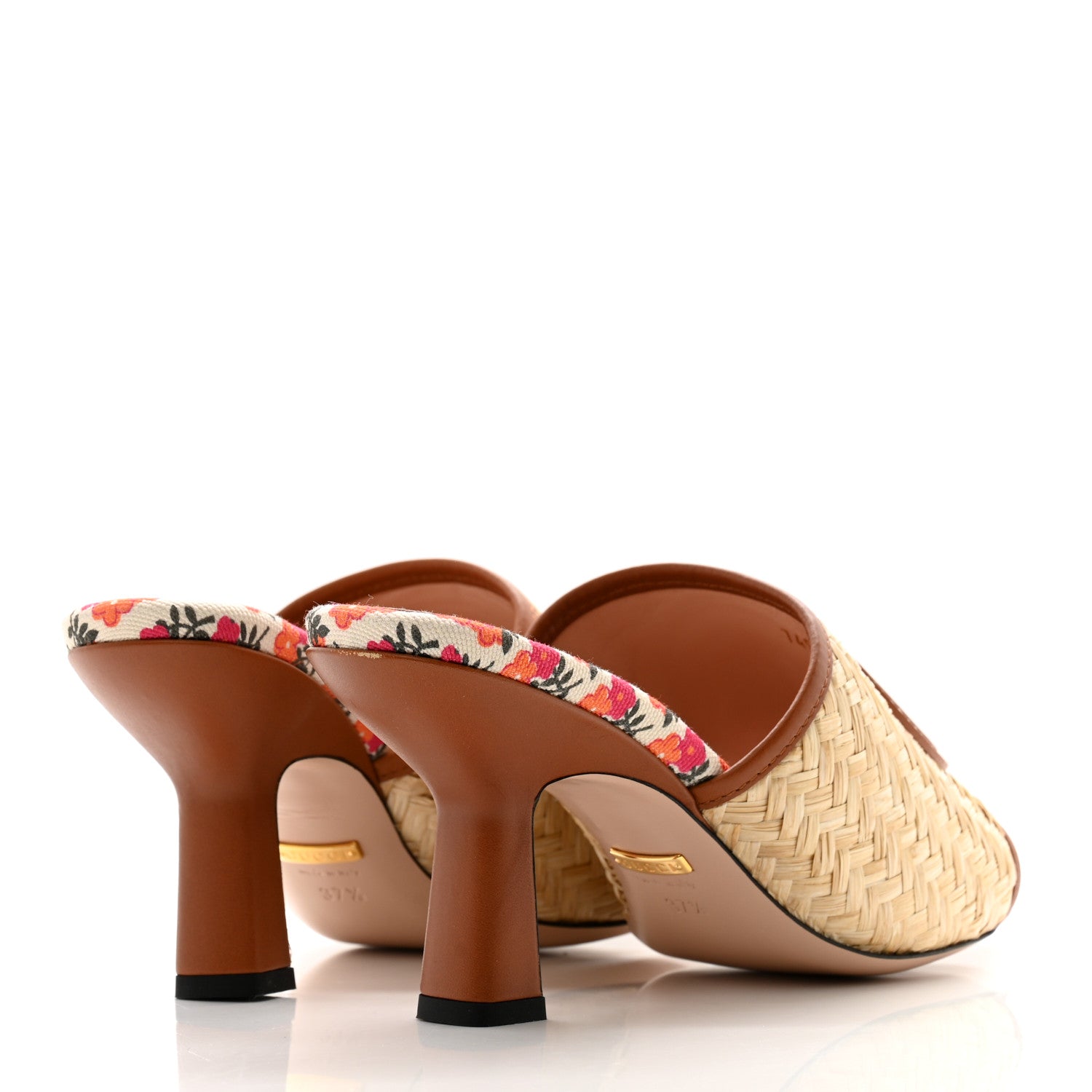 Gucci Raffia Malaga Kid Interlocking G Sandals 37.5 Natural 4 of 12