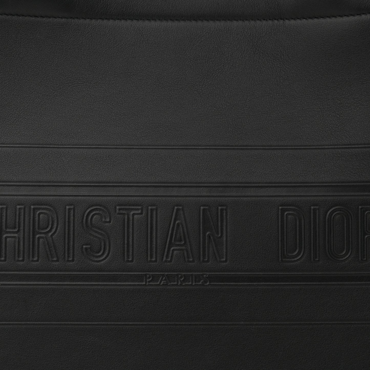 Calfskin Embossed Medium Book Tote Black