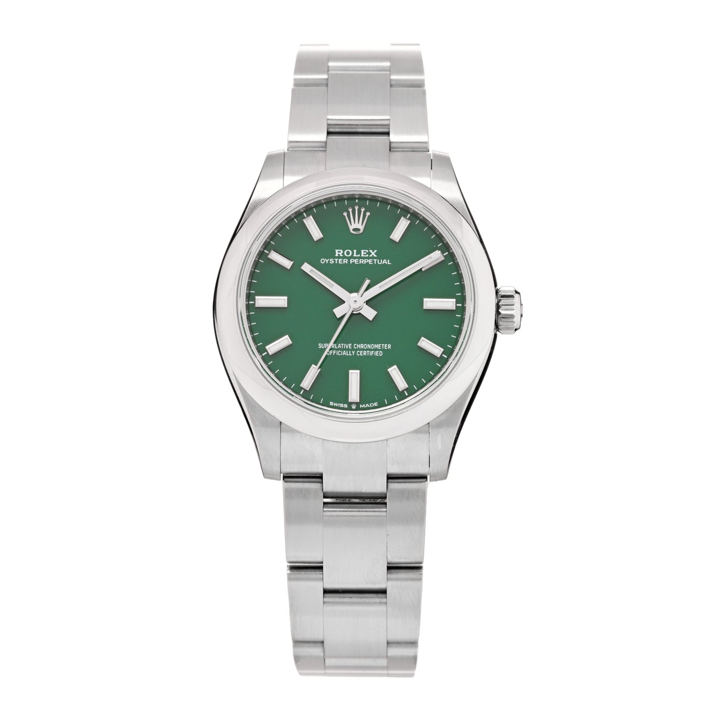 Stainless Steel 31mm Oyster Perpetual Watch Green 277200