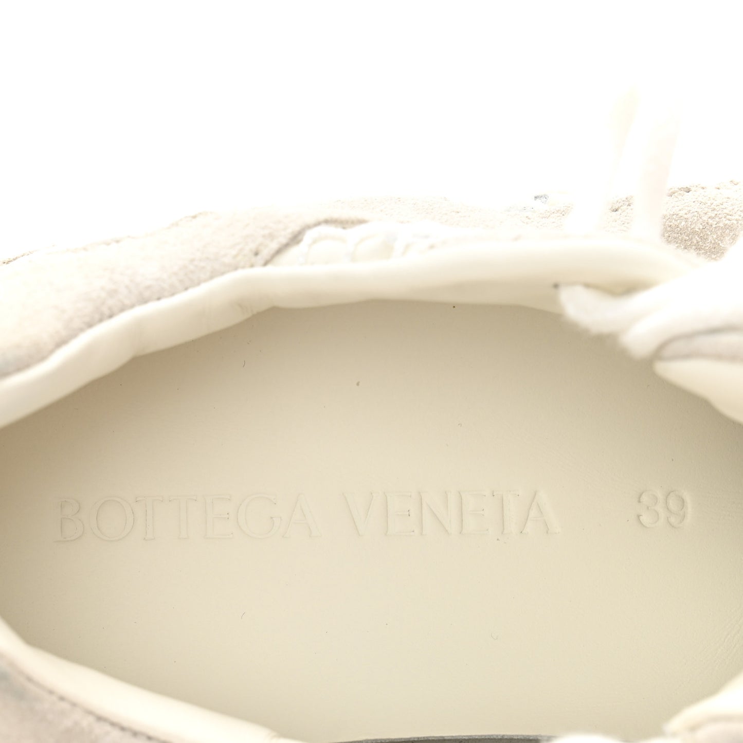 Calfskin Fishnet Fabric Orbit Sneakers 39 Sea Salt