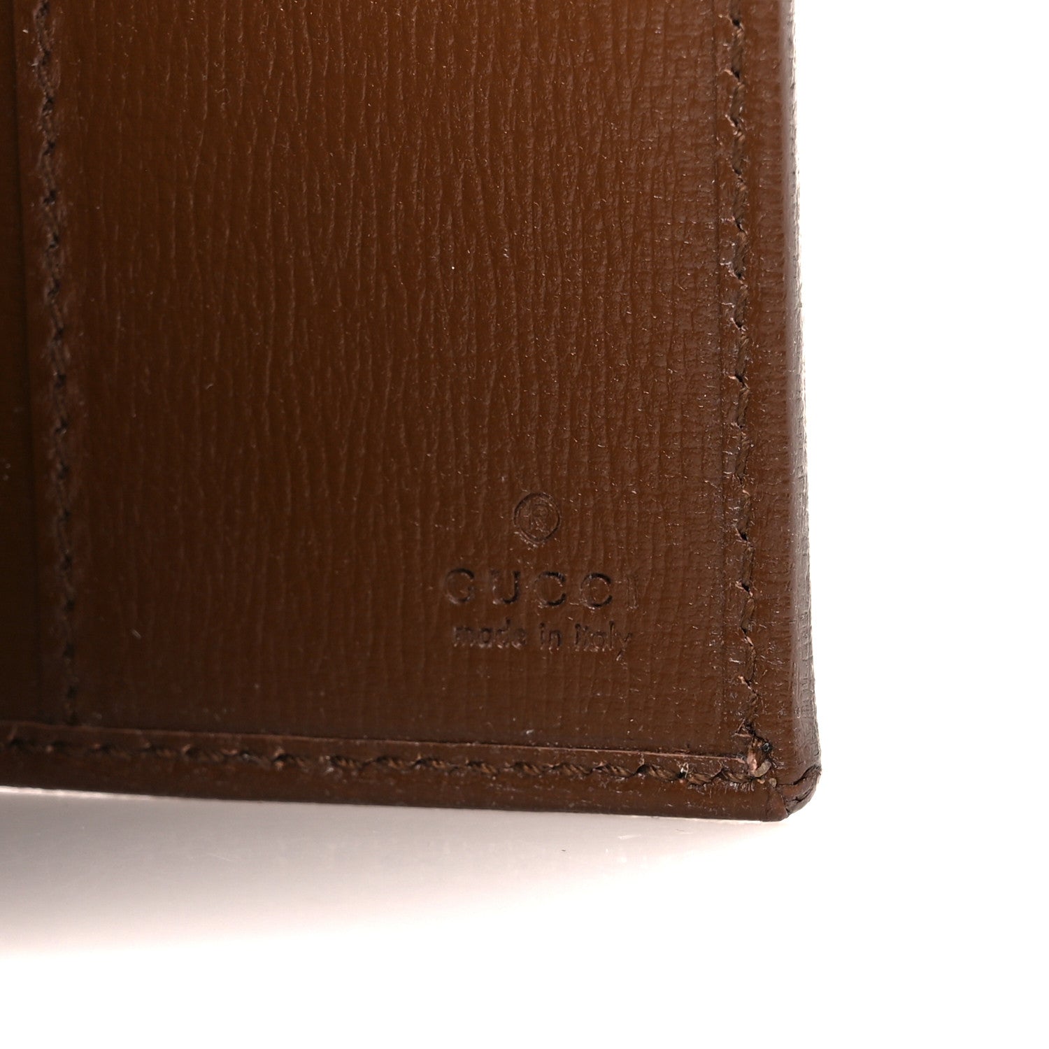 Gucci GG Supreme Monogram Azalea Calfskin Retro Interlocking G Passport Case Beige Red 7 of 11