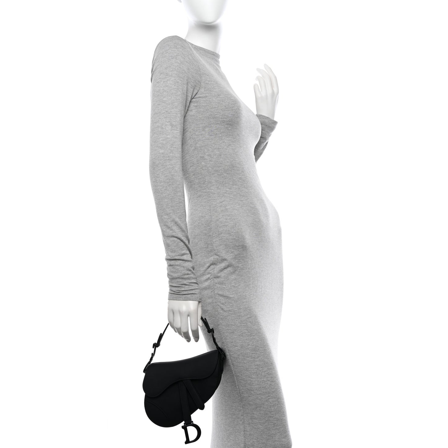 Ultra Matte Calfskin Mini Saddle Bag Black