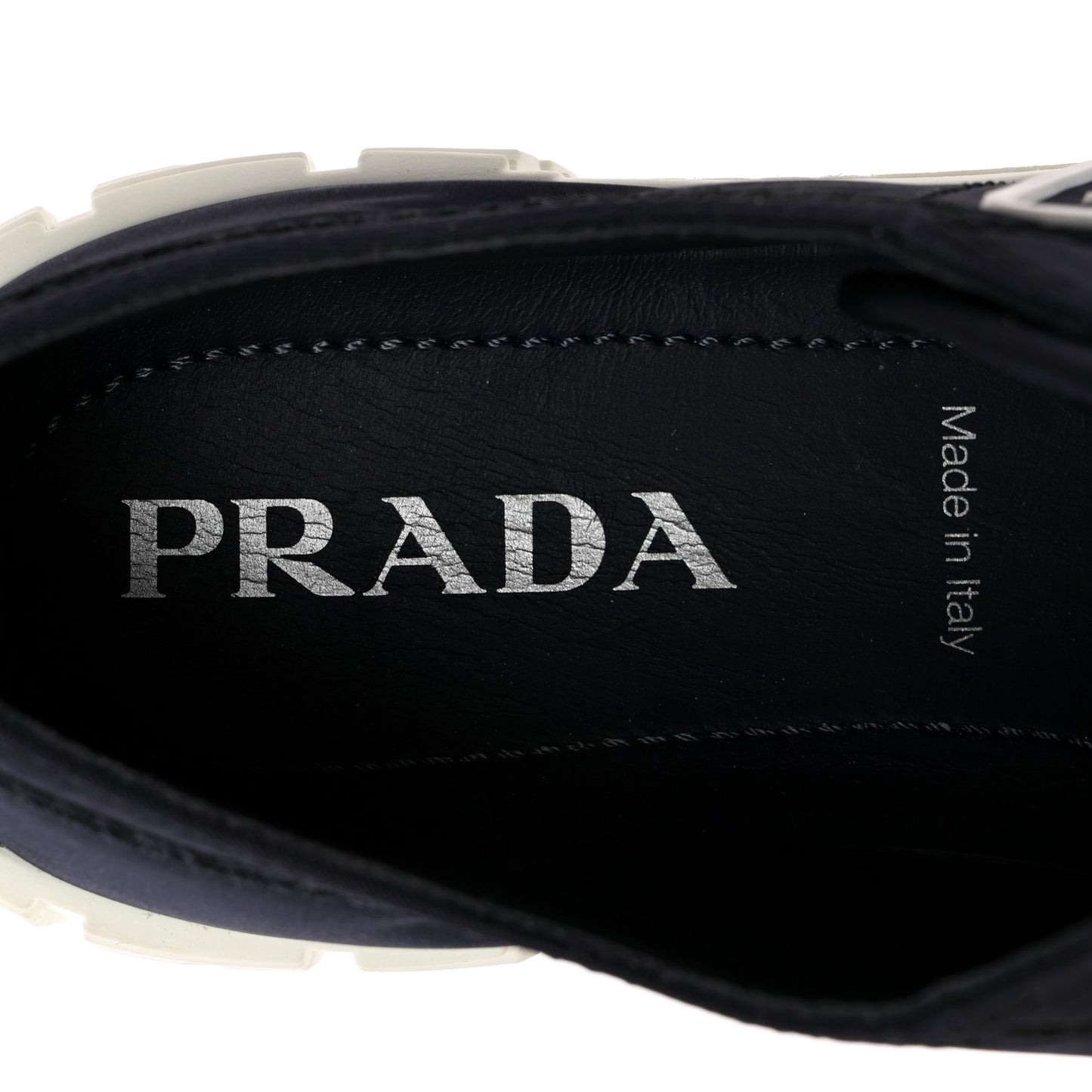 Re-Nylon Gabardine Triangle Logo Double Wheel 50mm Sneakers 37.5 Bleu