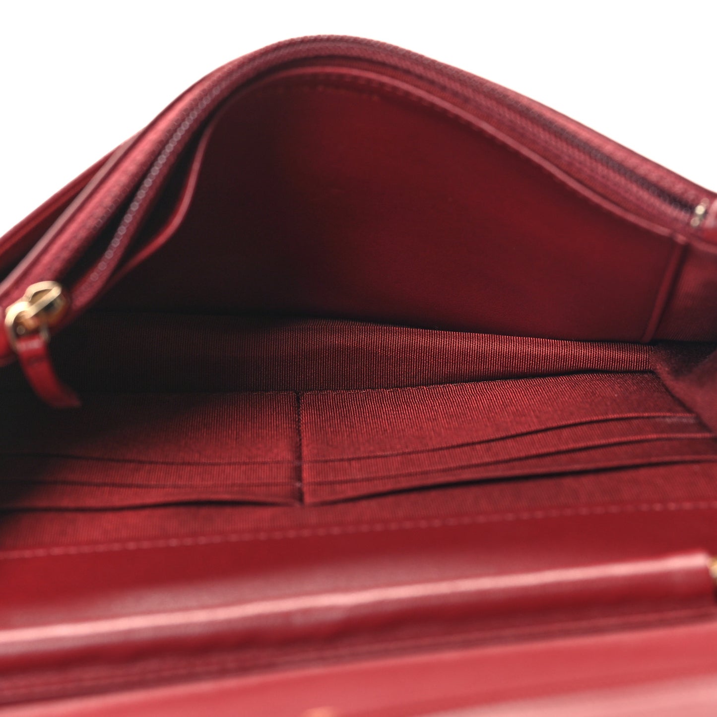 Caviar Quilted Boy Wallet On Chain WOC Burgundy