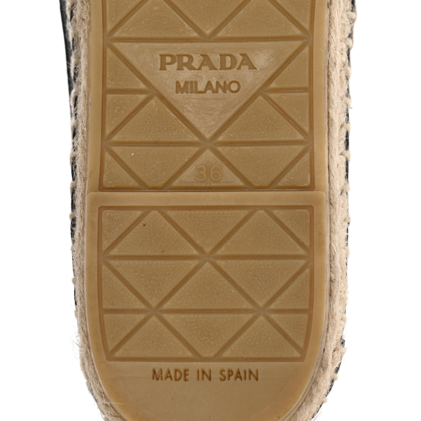 Rete Nappa Metal Triangle Logo 20mm Espadrilles 36 Black