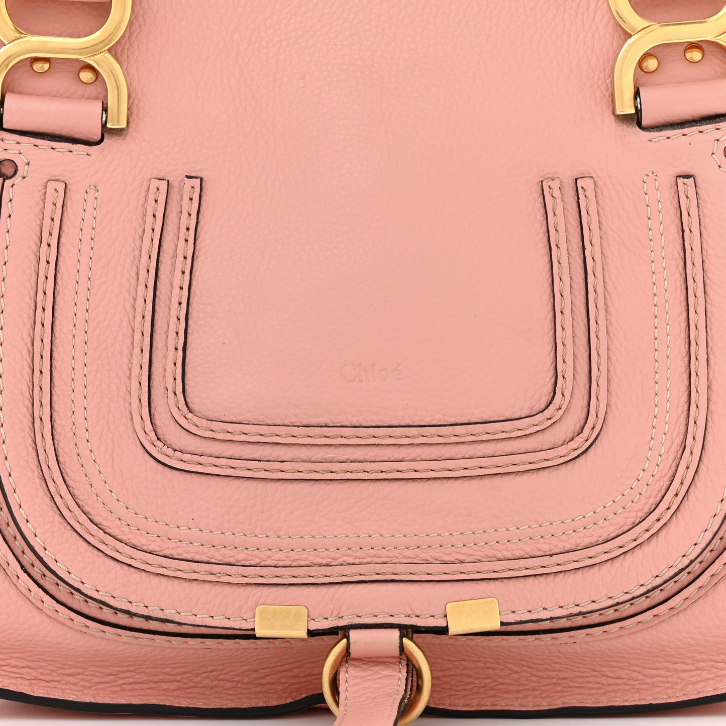 Calfskin Small Marcie Satchel Fallow Pink