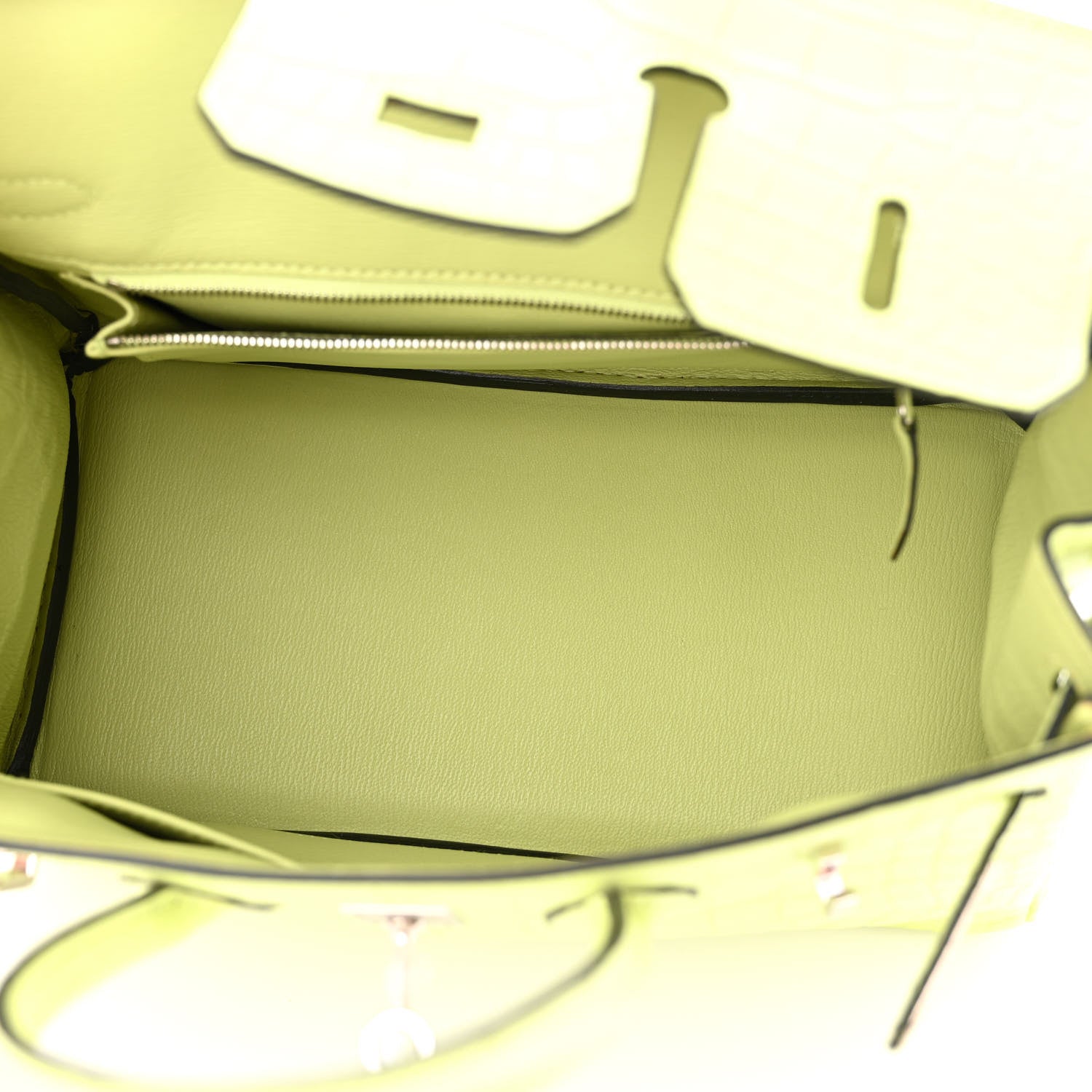 Hermes Matte Alligator Birkin 25 Jaune Bourgeon 6 of 11